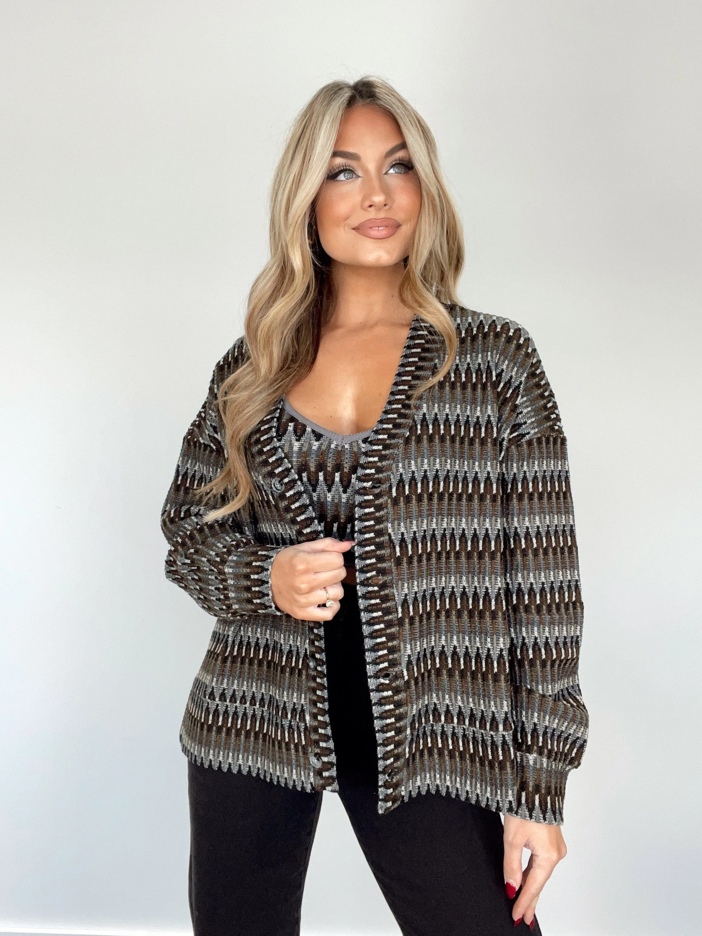 Sure, the optimized title for this e-commerce product could be: Stylish Estelle Knit Cardigan.