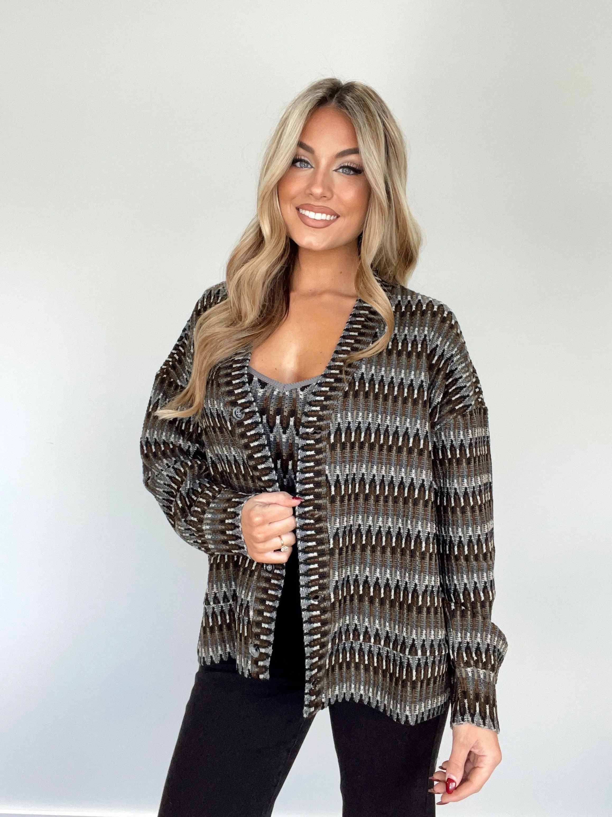 Sure, the optimized title for this e-commerce product could be: Stylish Estelle Knit Cardigan.