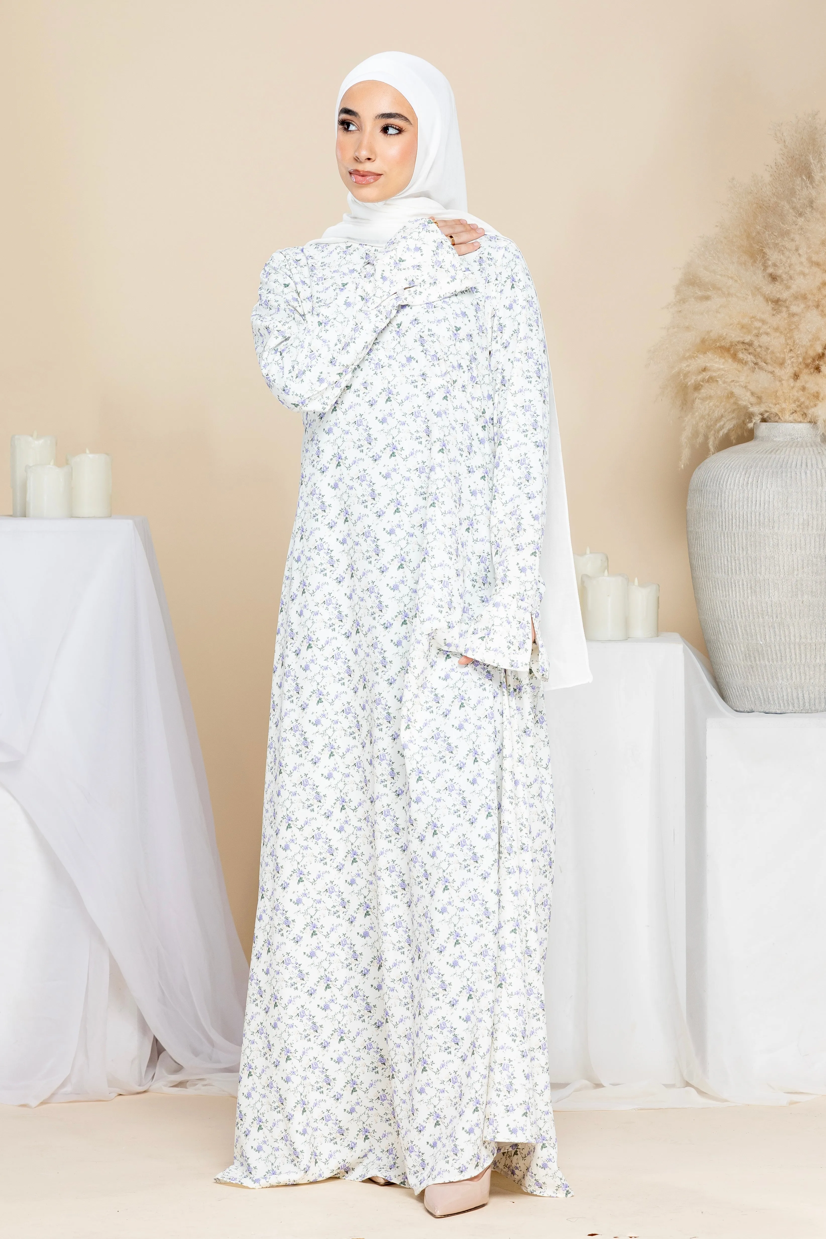 Eva Floral Maxi Dress - Lilac