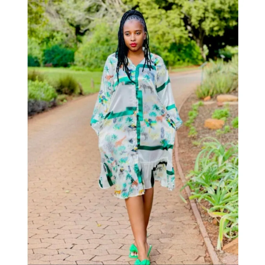 Floral Print Vintage Shirt Dress