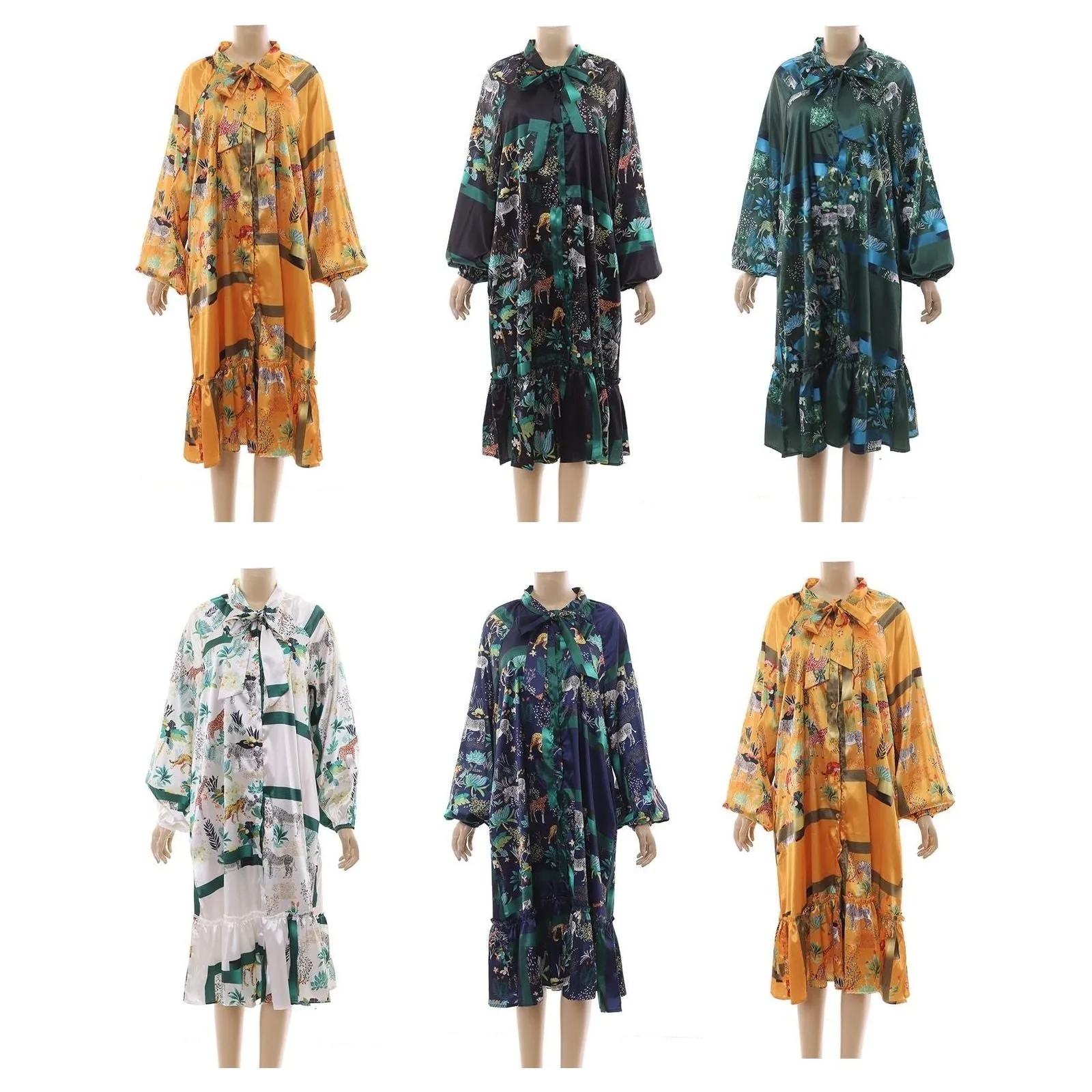 Floral Print Vintage Shirt Dress