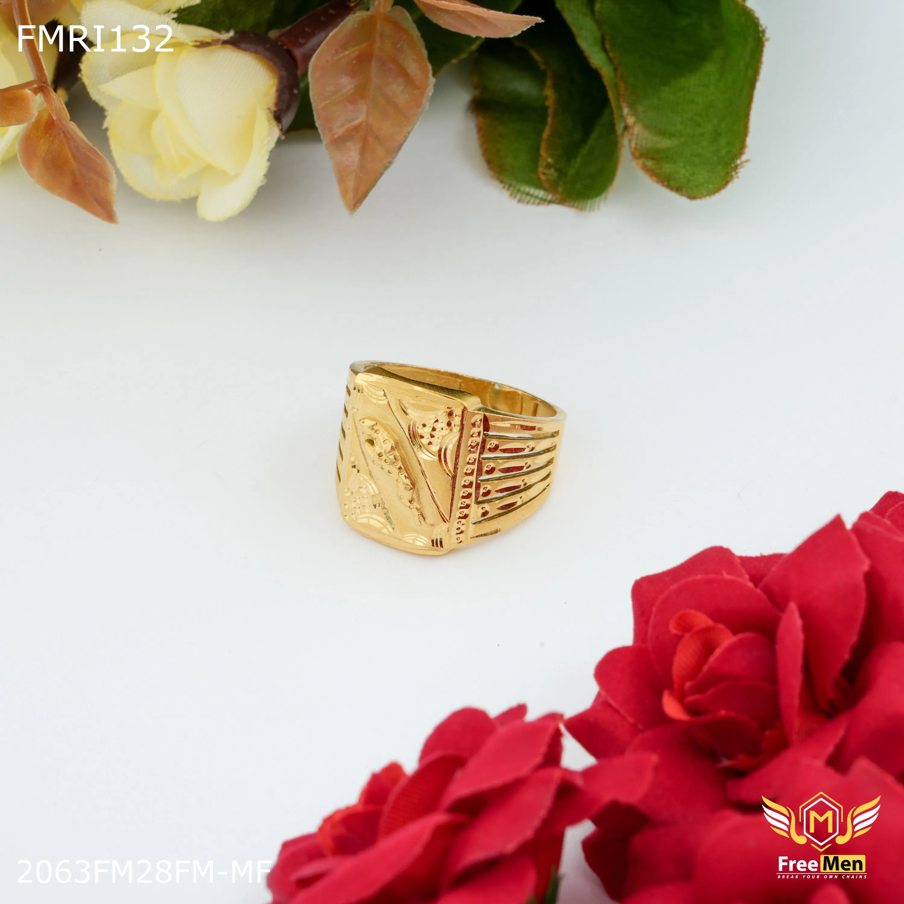 Freeme Jaguar Golden ring for men - FMRI132