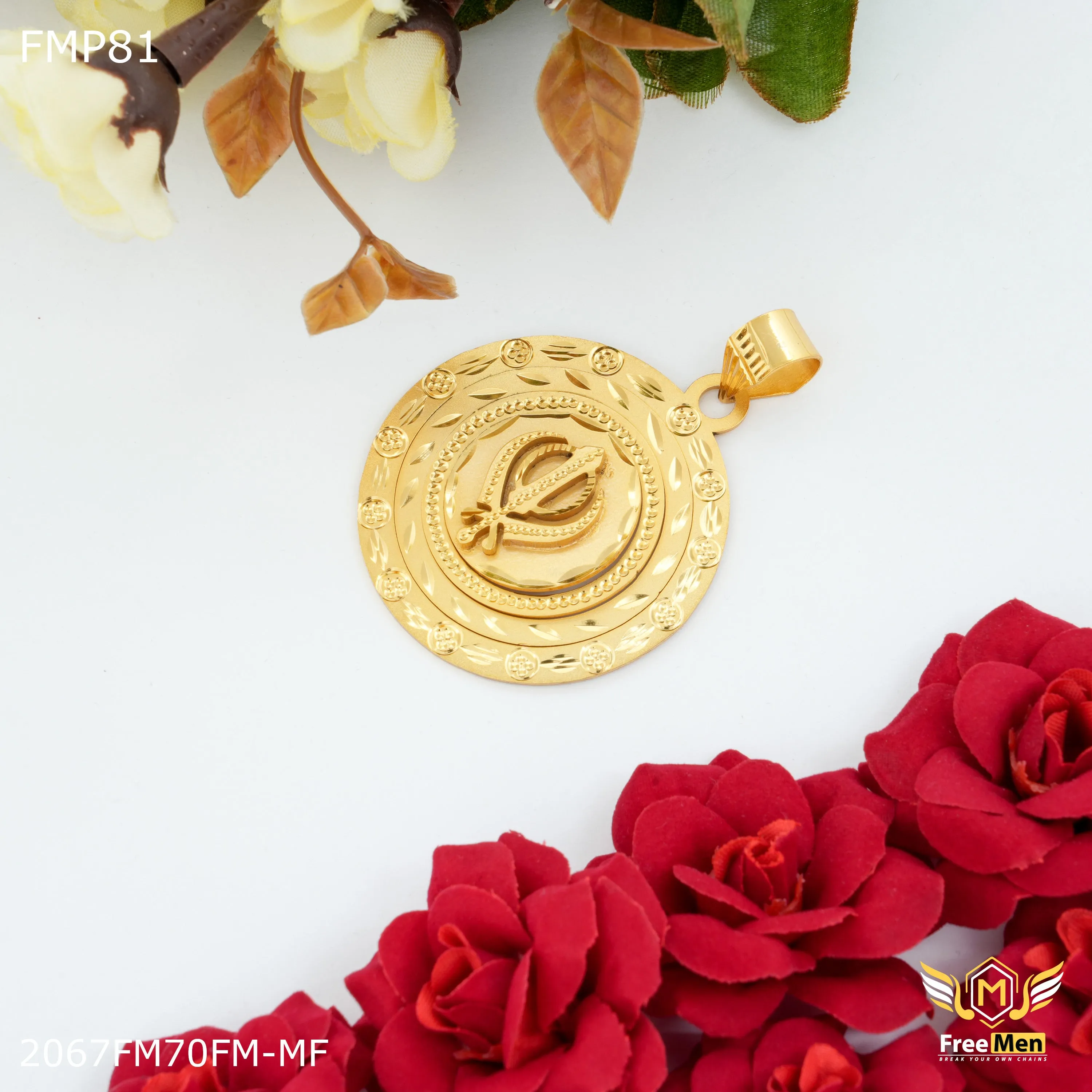 Freemen 3D with Khanda Pendent for Men - FMP81