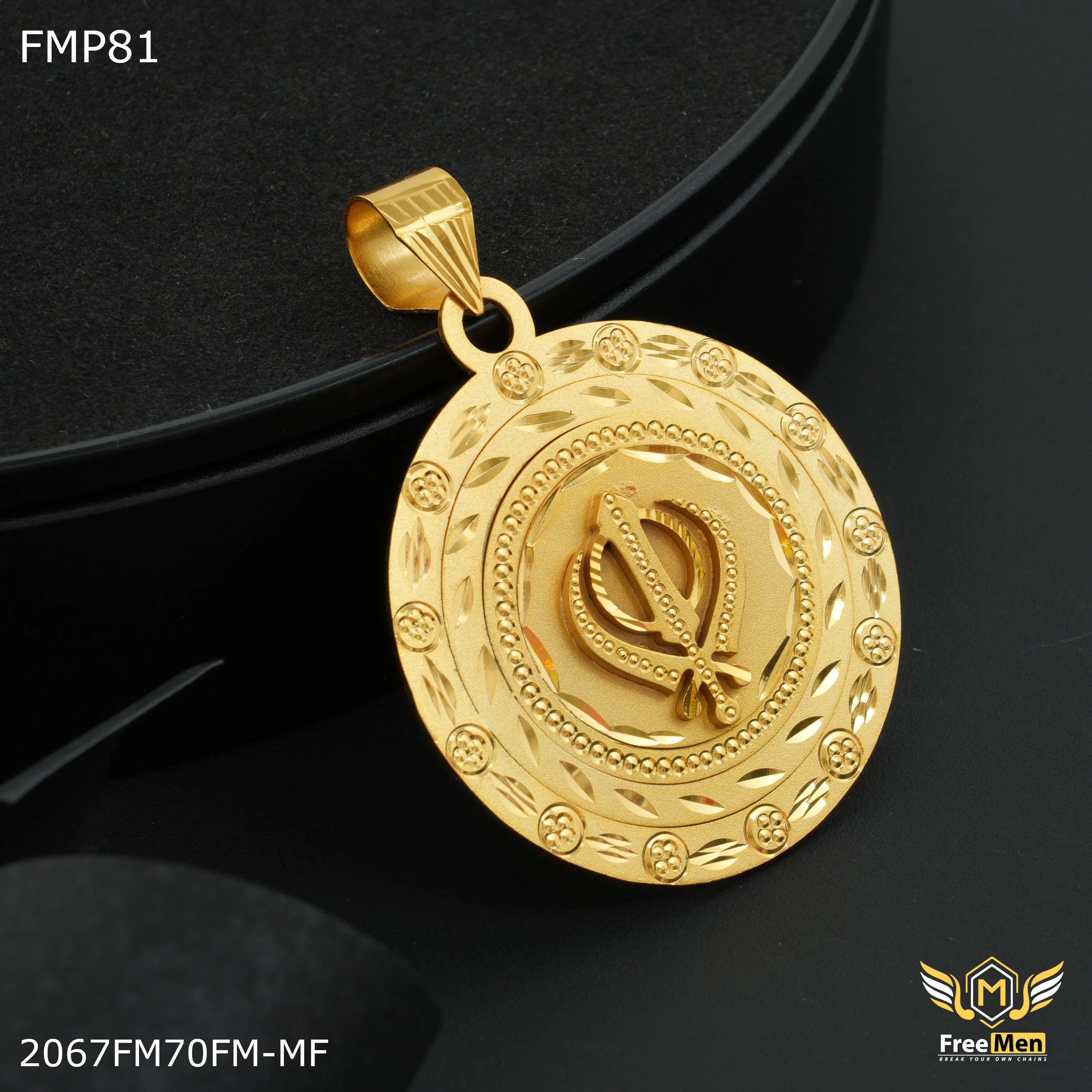 Freemen 3D with Khanda Pendent for Men - FMP81