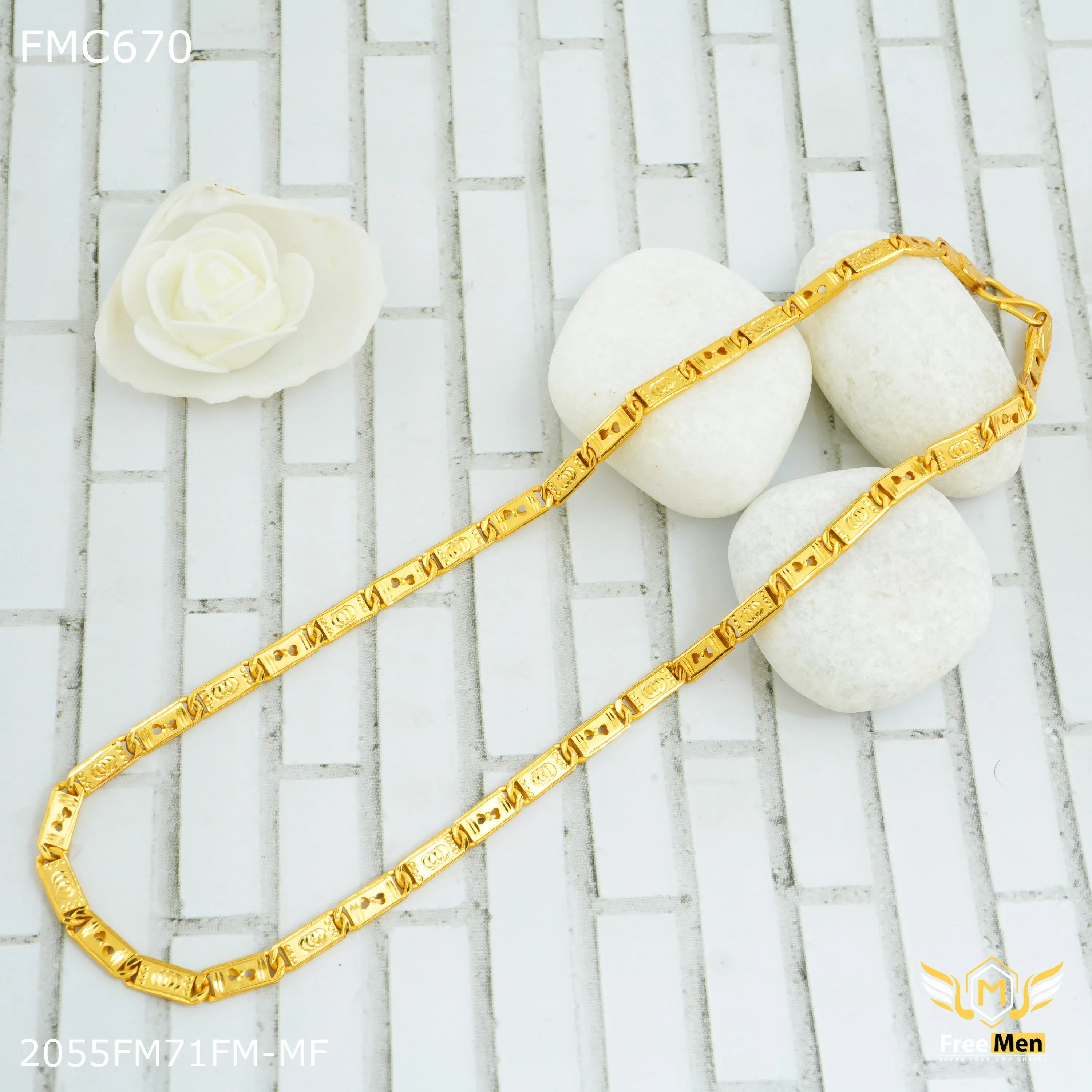 Freemen Dubble Heart Chain for Man - FMC670