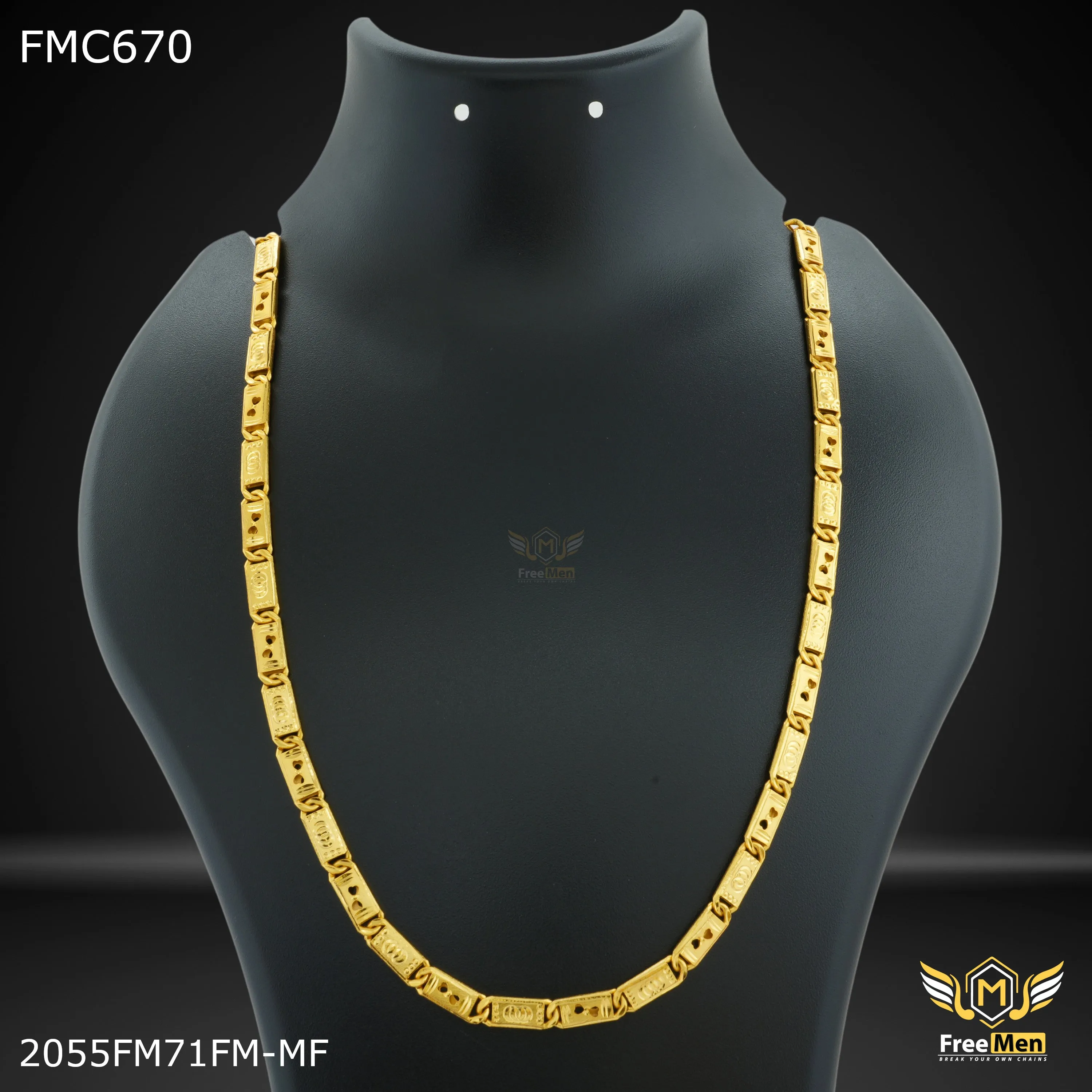 Freemen Dubble Heart Chain for Man - FMC670