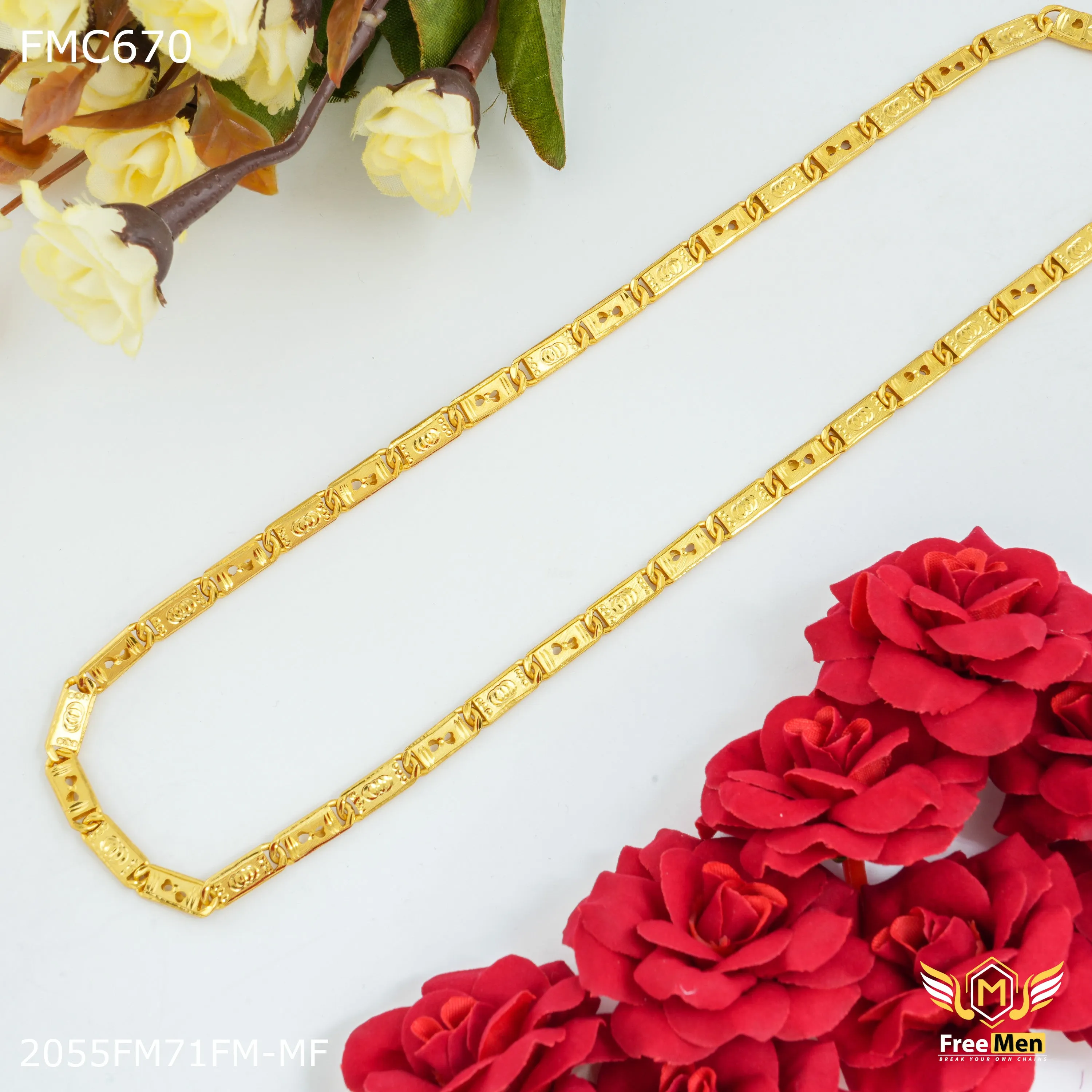 Freemen Dubble Heart Chain for Man - FMC670