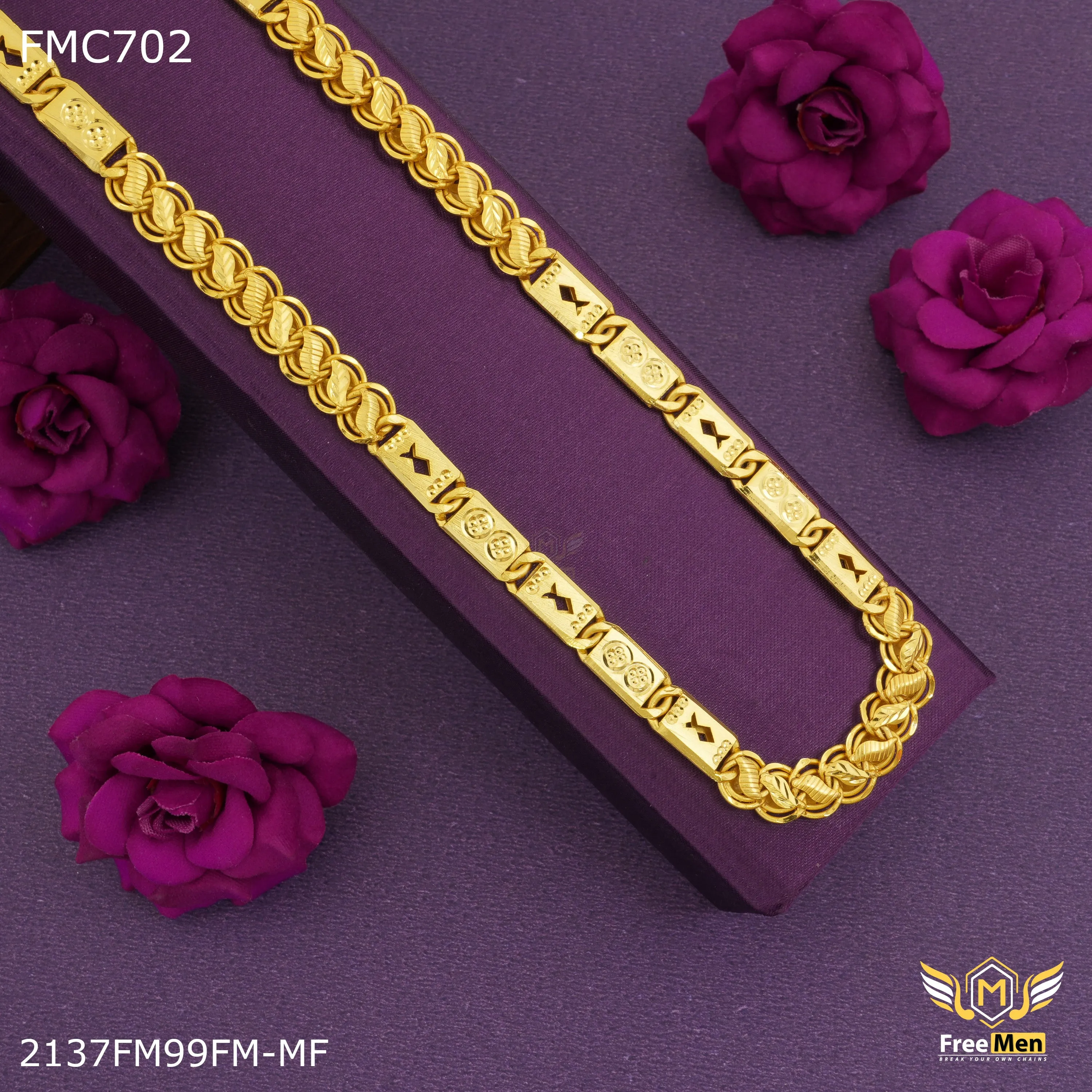 Freemen Fish cut One by One Nawabi Chain for Man - FMC702