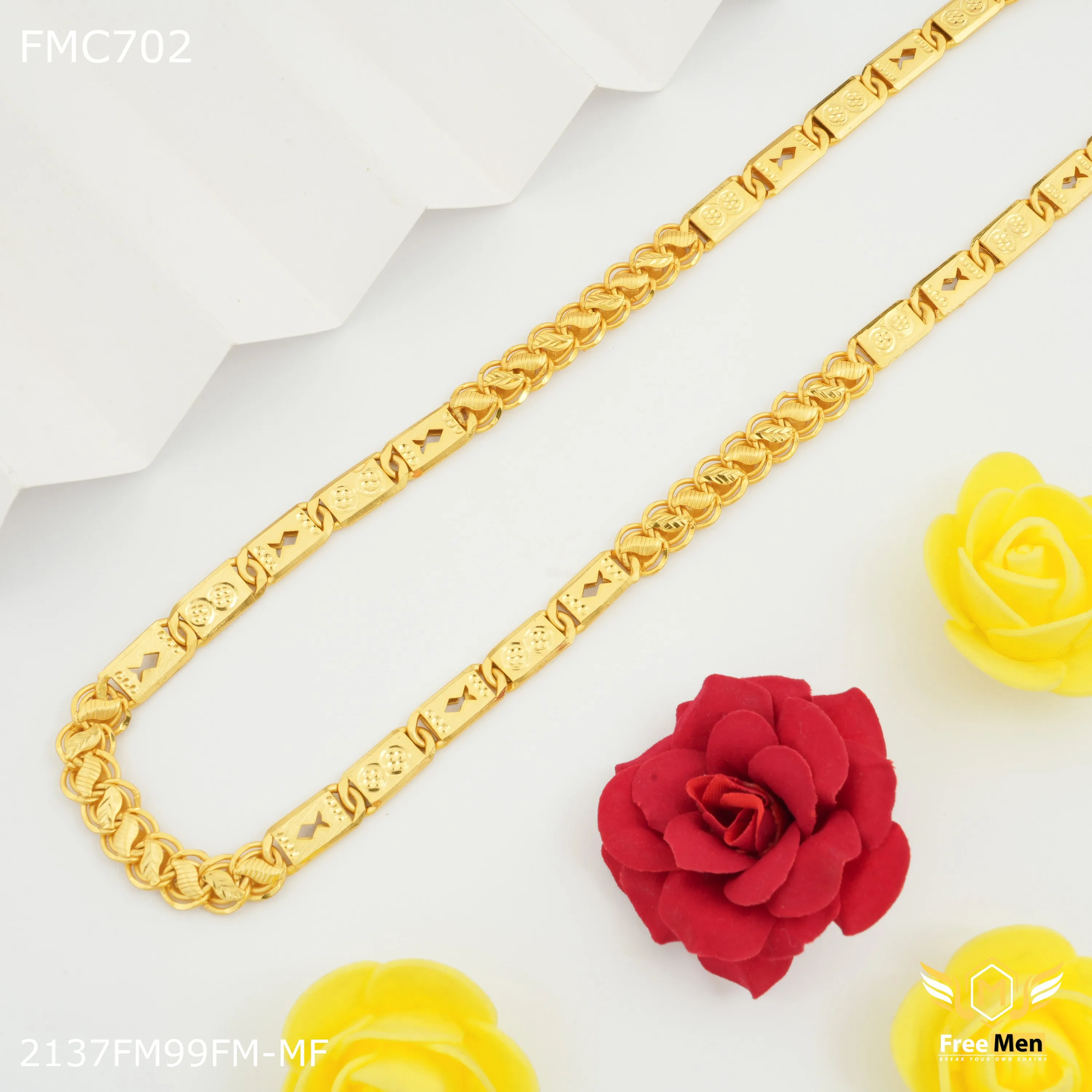 Freemen Fish cut One by One Nawabi Chain for Man - FMC702