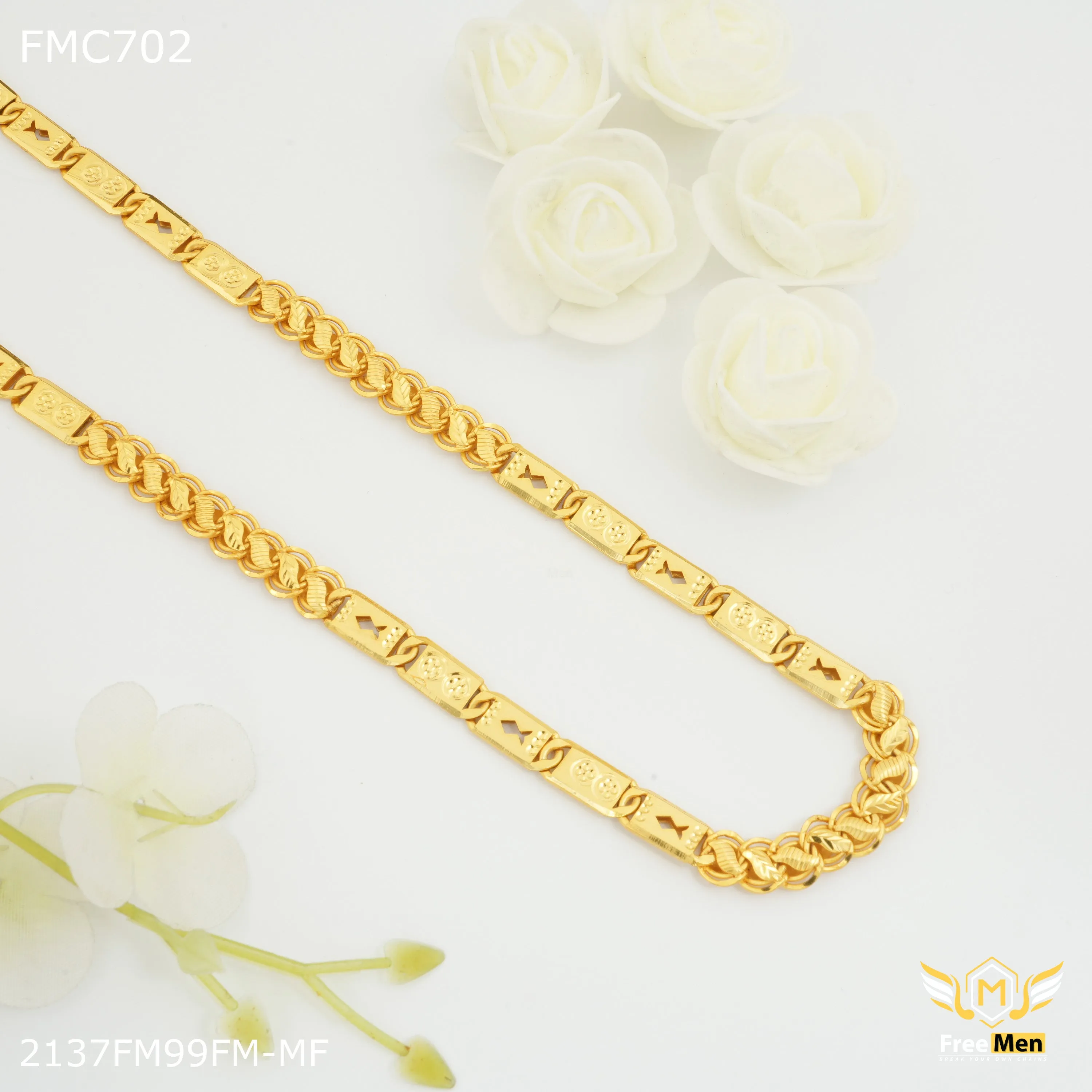 Freemen Fish cut One by One Nawabi Chain for Man - FMC702