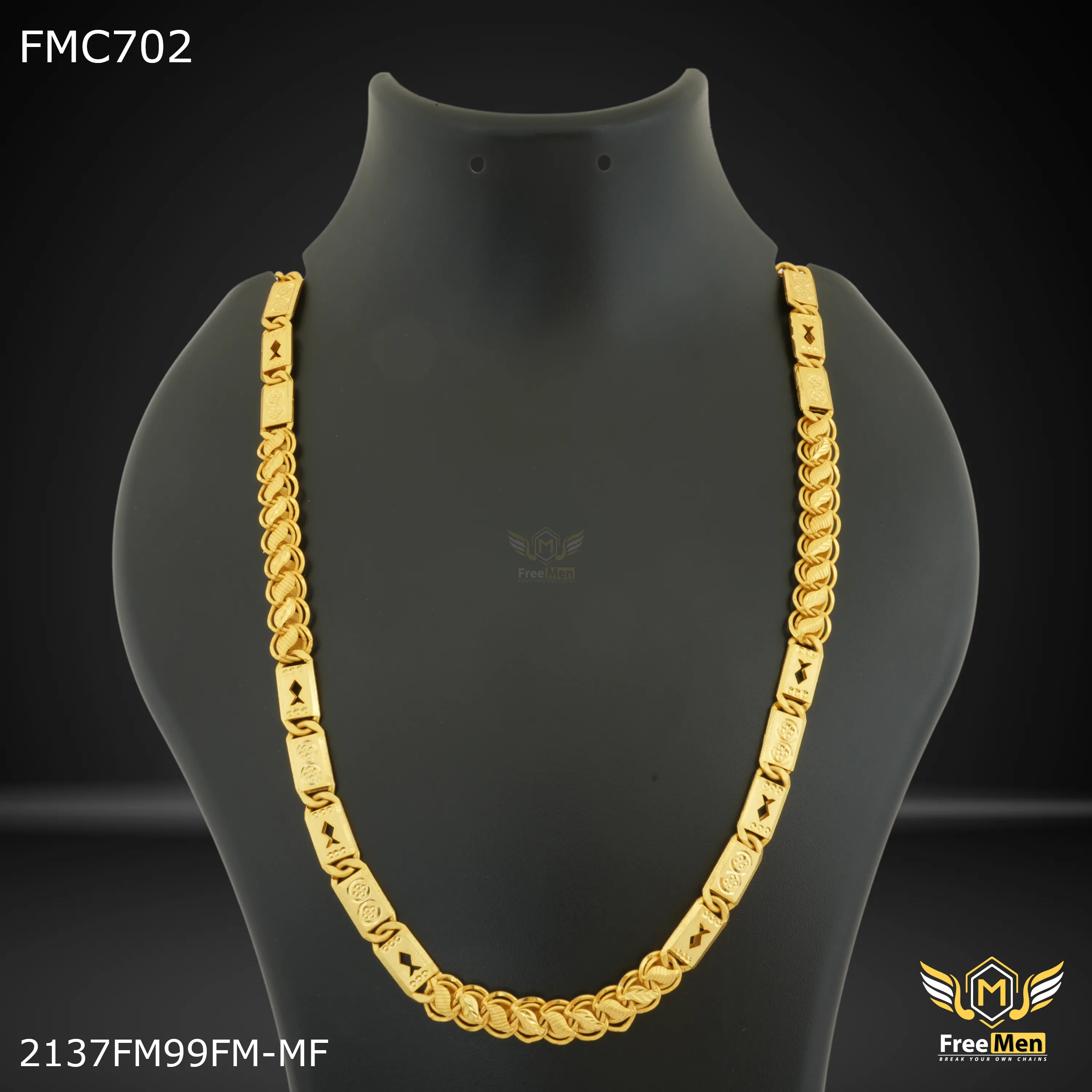 Freemen Fish cut One by One Nawabi Chain for Man - FMC702