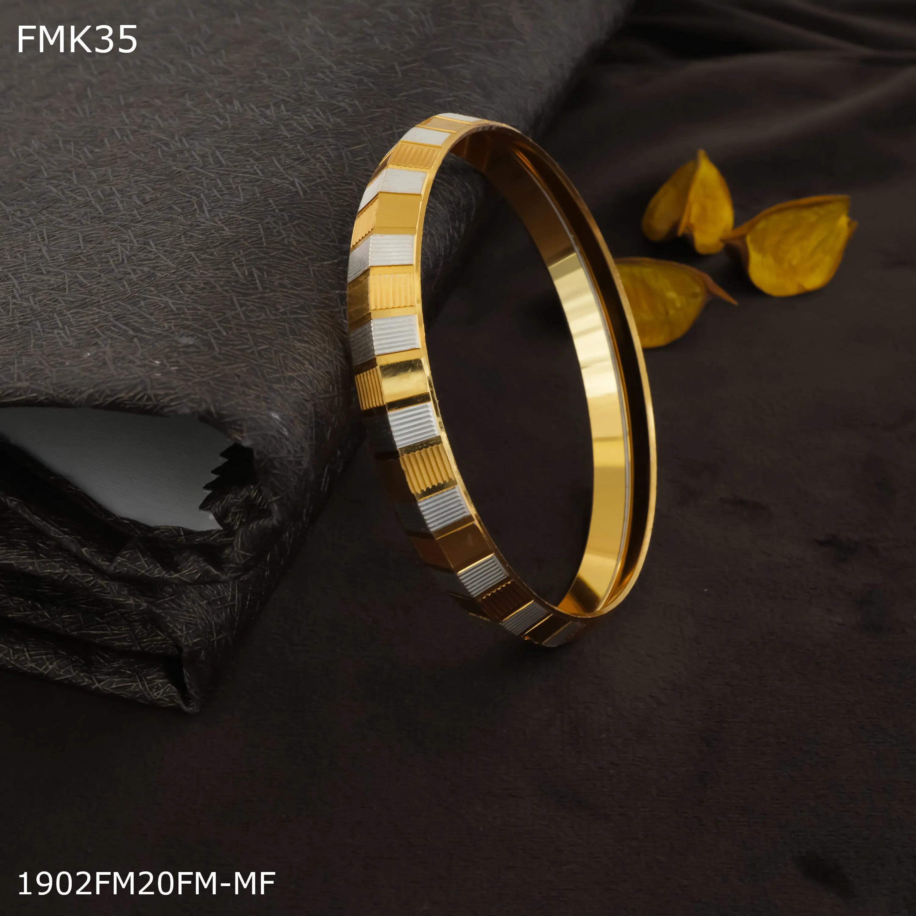 FreeMen golden and silver kada for Men FMK35
