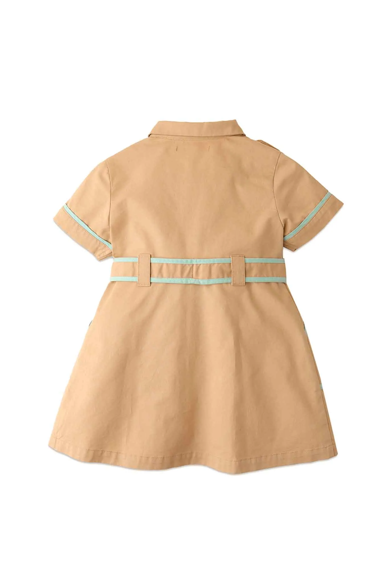 Gingersnaps Trench Coat Dress W/ Contrast Piping