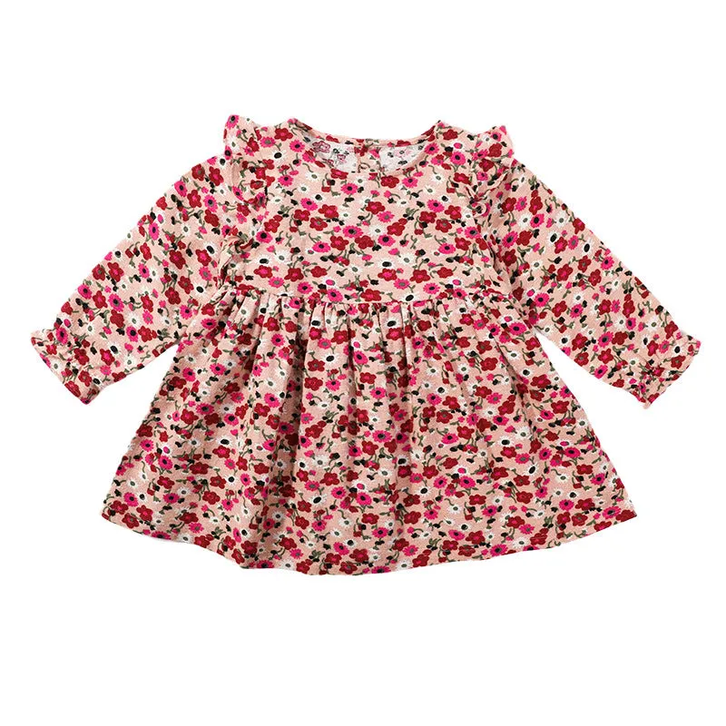 Girls Roses Fest Full Sleeve Dress