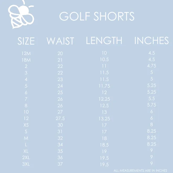 Golf Shorts - French Blue Anchors