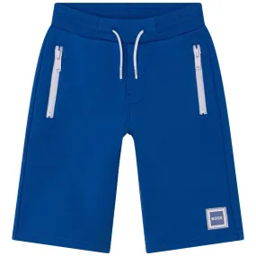 Hugo Boss Boys Bermuda Sweat Shorts_ Electric Blue J24748-871