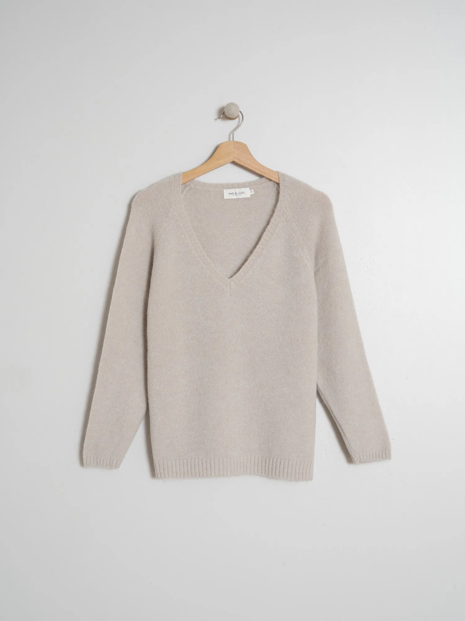 INDI & COLD Pullover Beige V neck