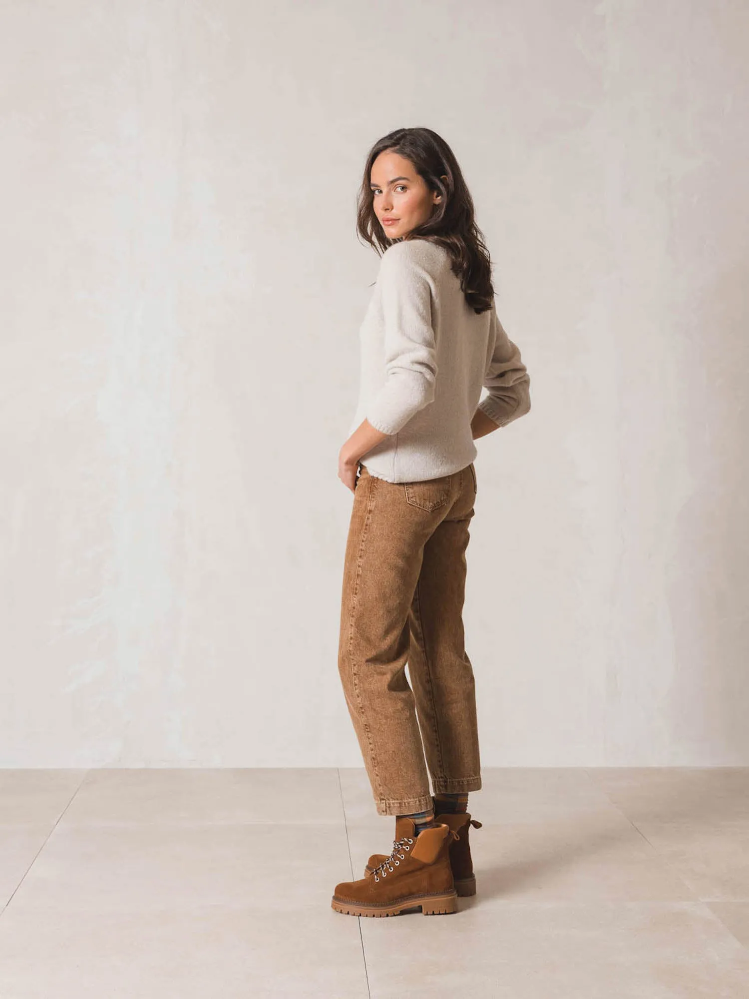 INDI & COLD Pullover Beige V neck