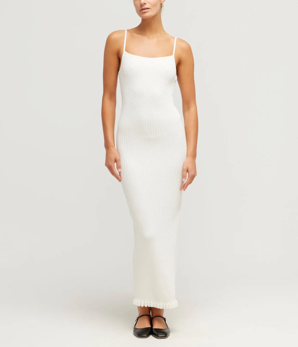 Iris Dress in Bone