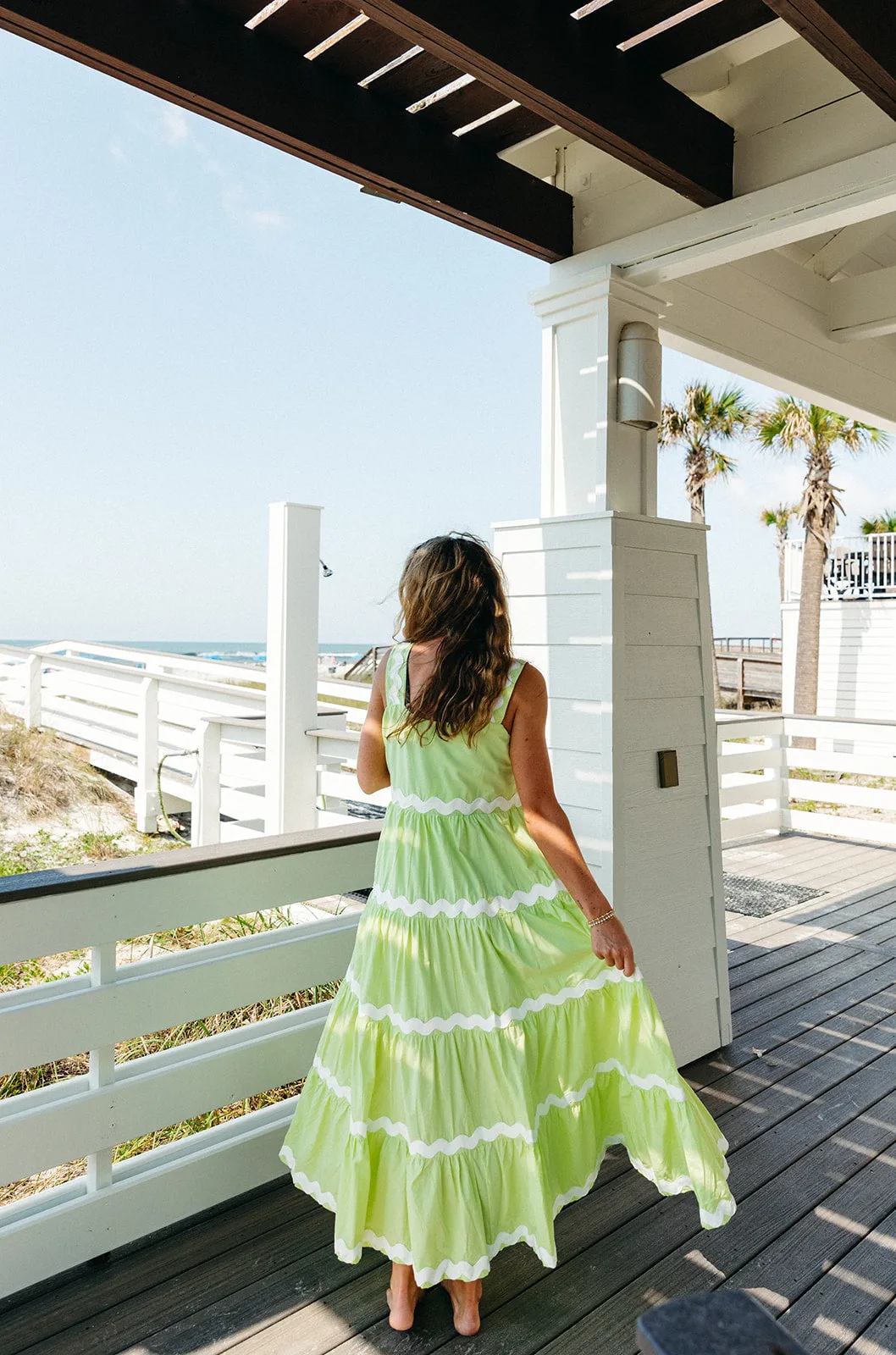 Leap Of Faith Midi Dress - Electric Lime
