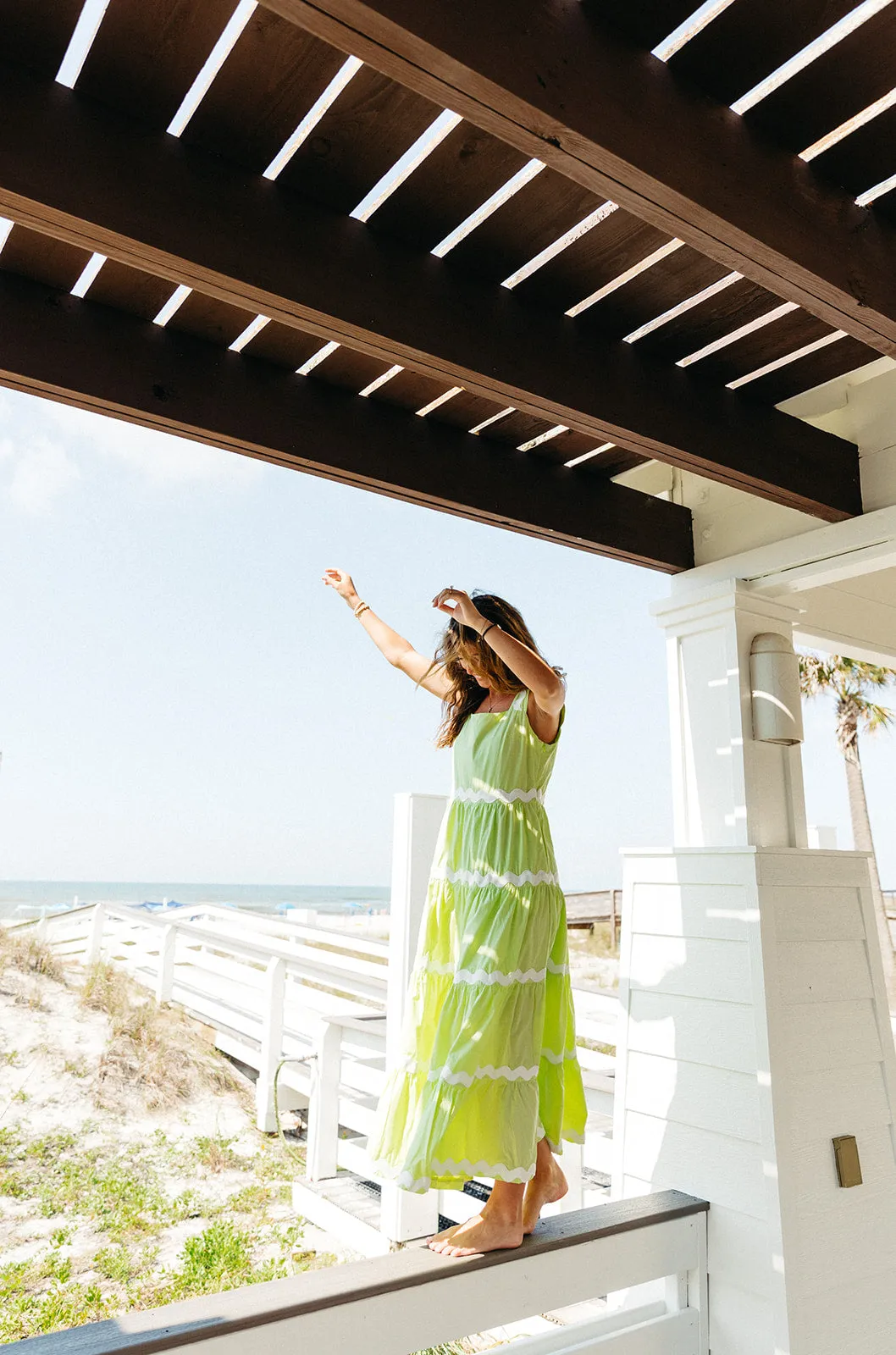Leap Of Faith Midi Dress - Electric Lime