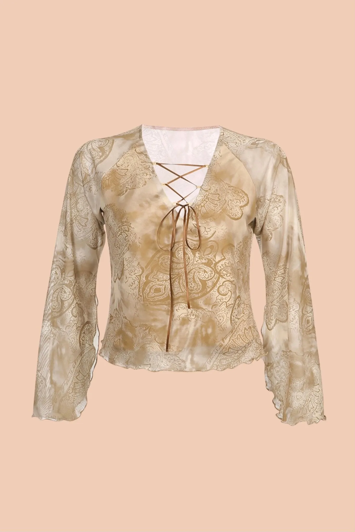 Lena tie front top