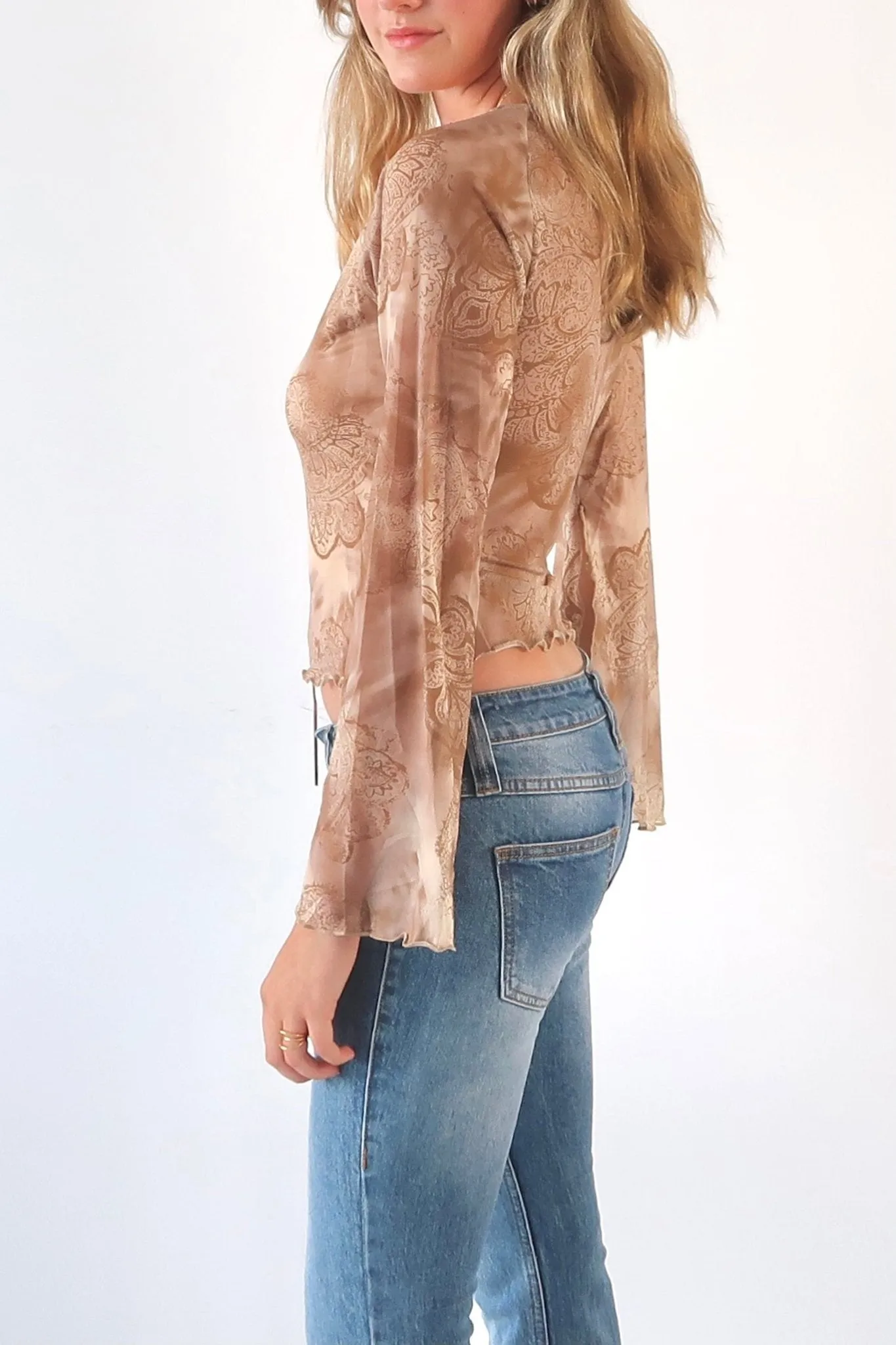 Lena tie front top