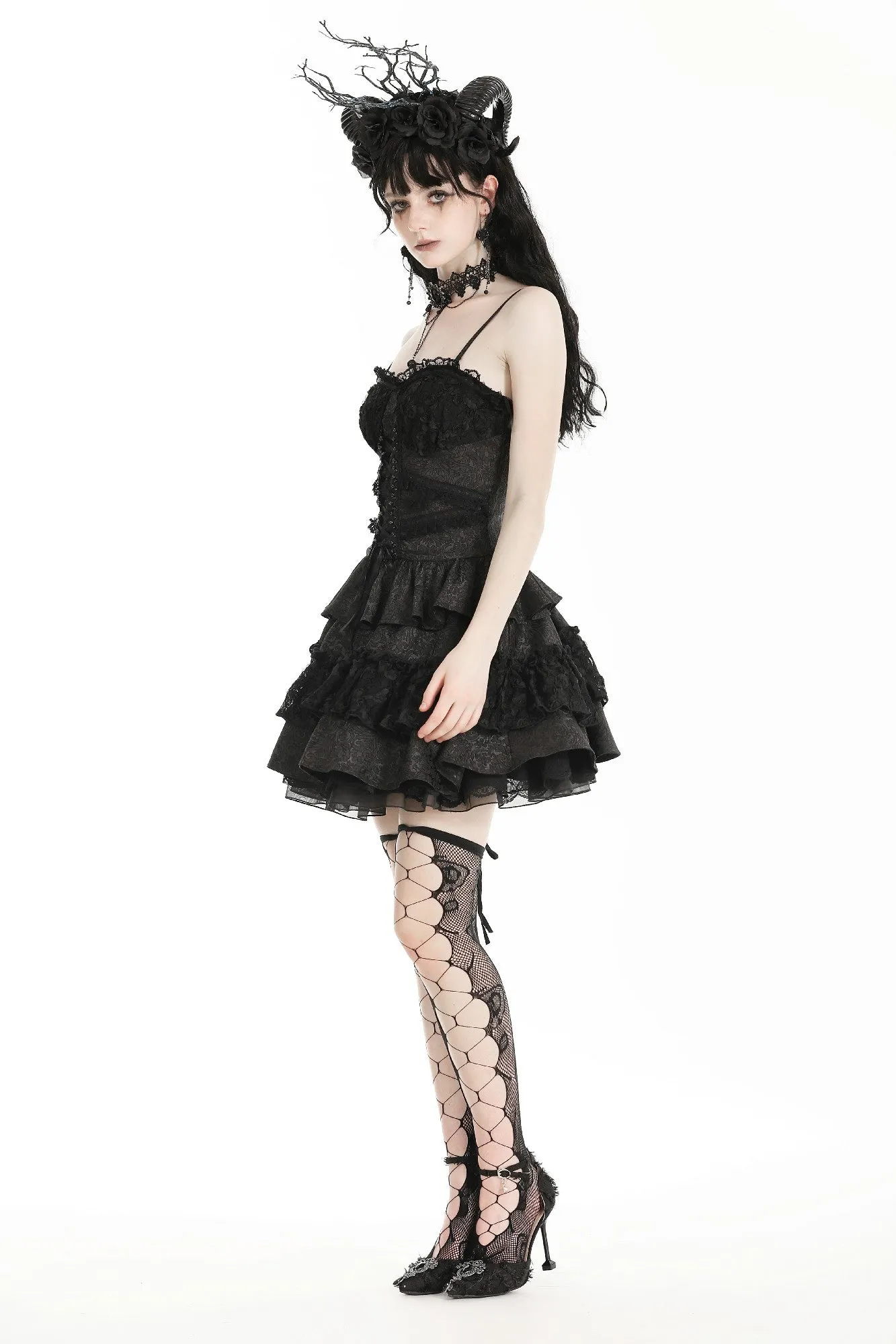 Lolita playful princess frilly cake dress DW962