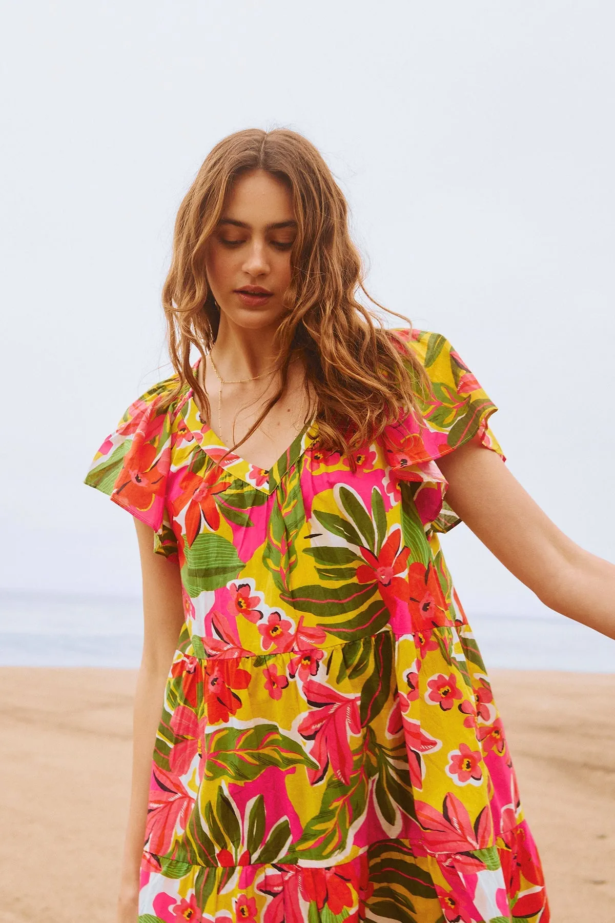 MAEVE PRINTED TIERED DRESS