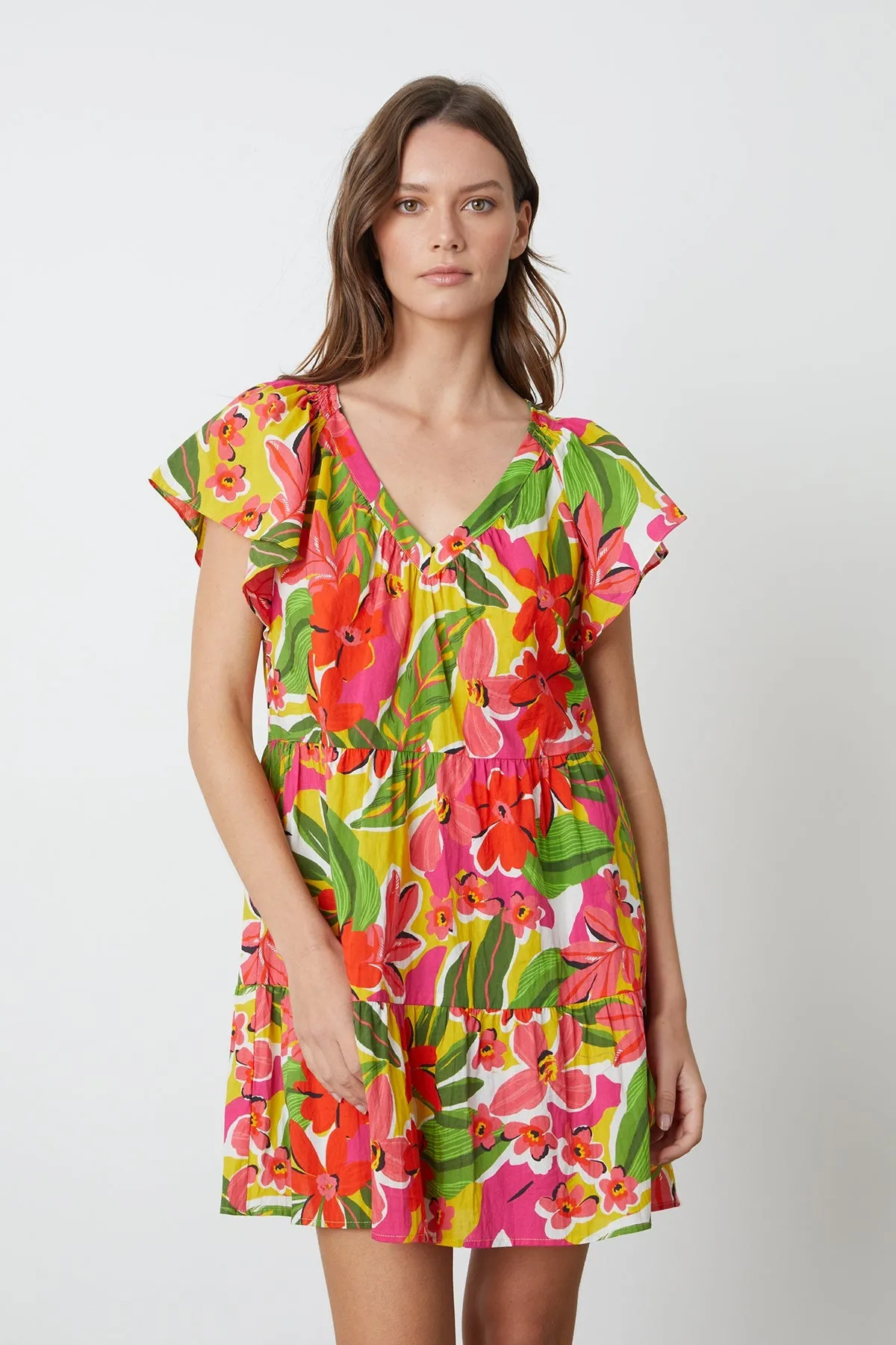MAEVE PRINTED TIERED DRESS