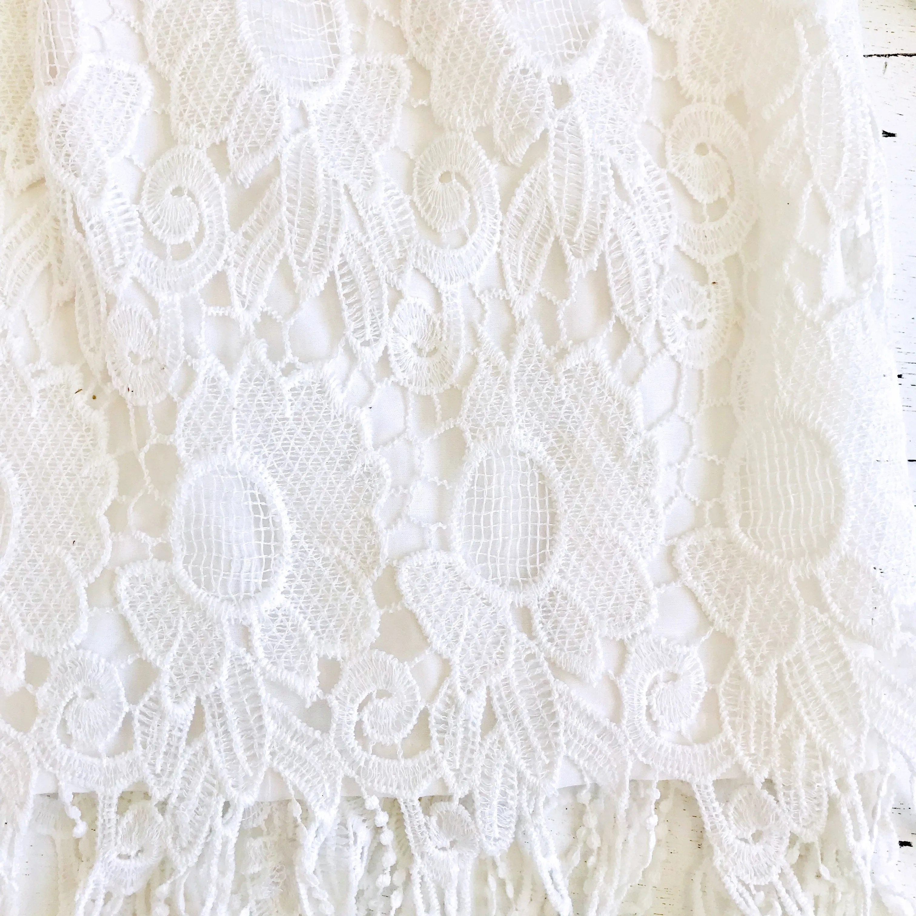 Magnolia Christening Set in White Sunflower Lace