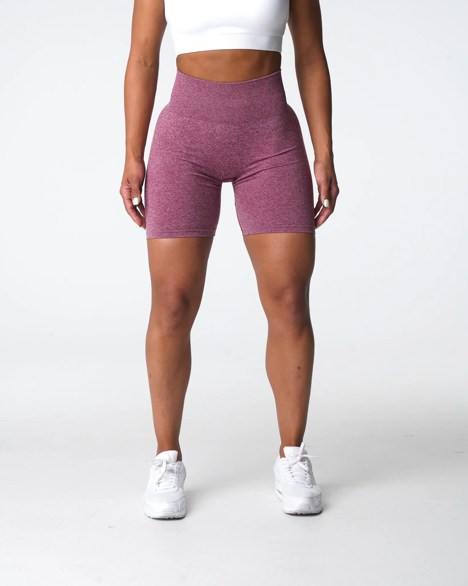 Maroon Scrunch Seamless Shorts