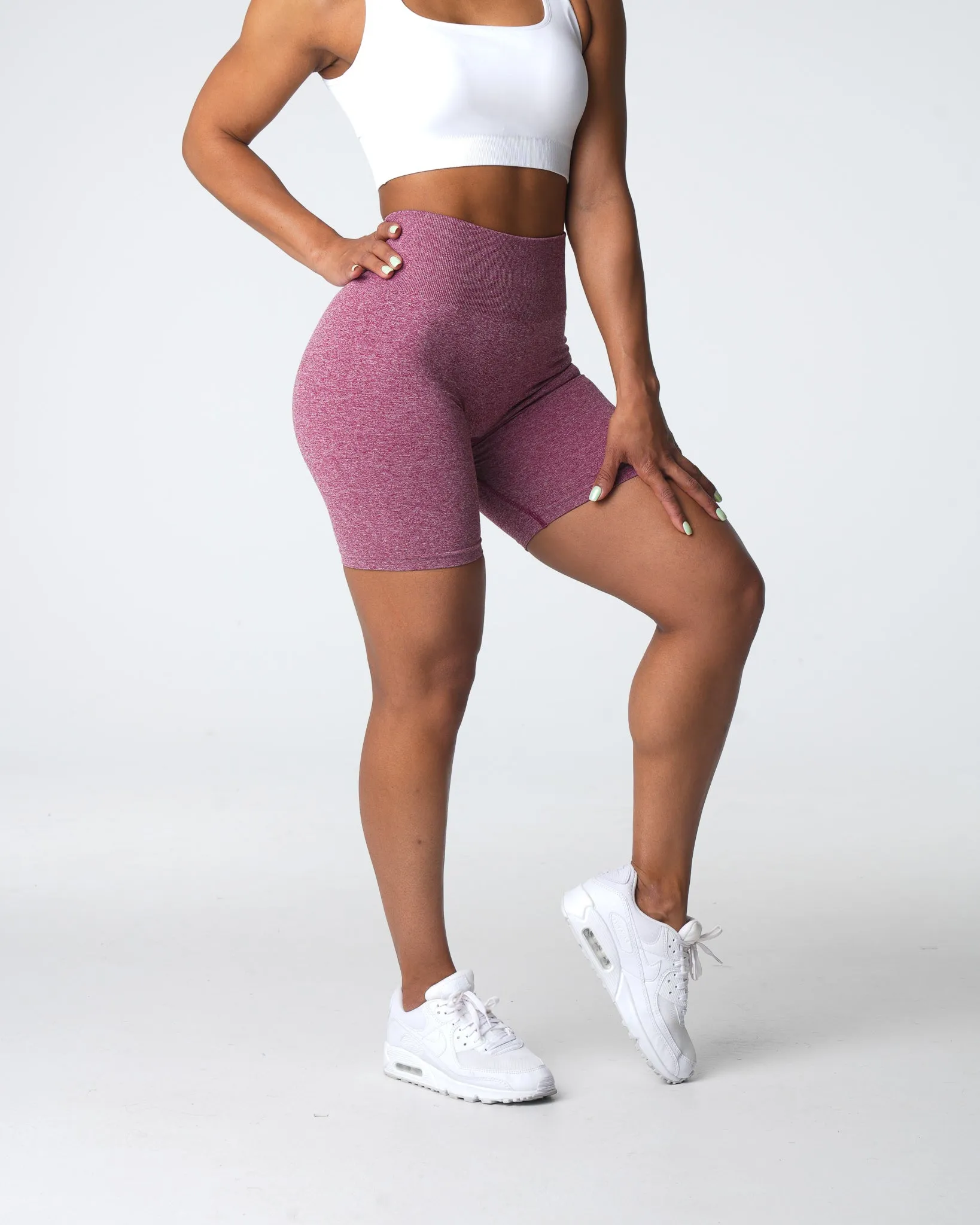 Maroon Scrunch Seamless Shorts