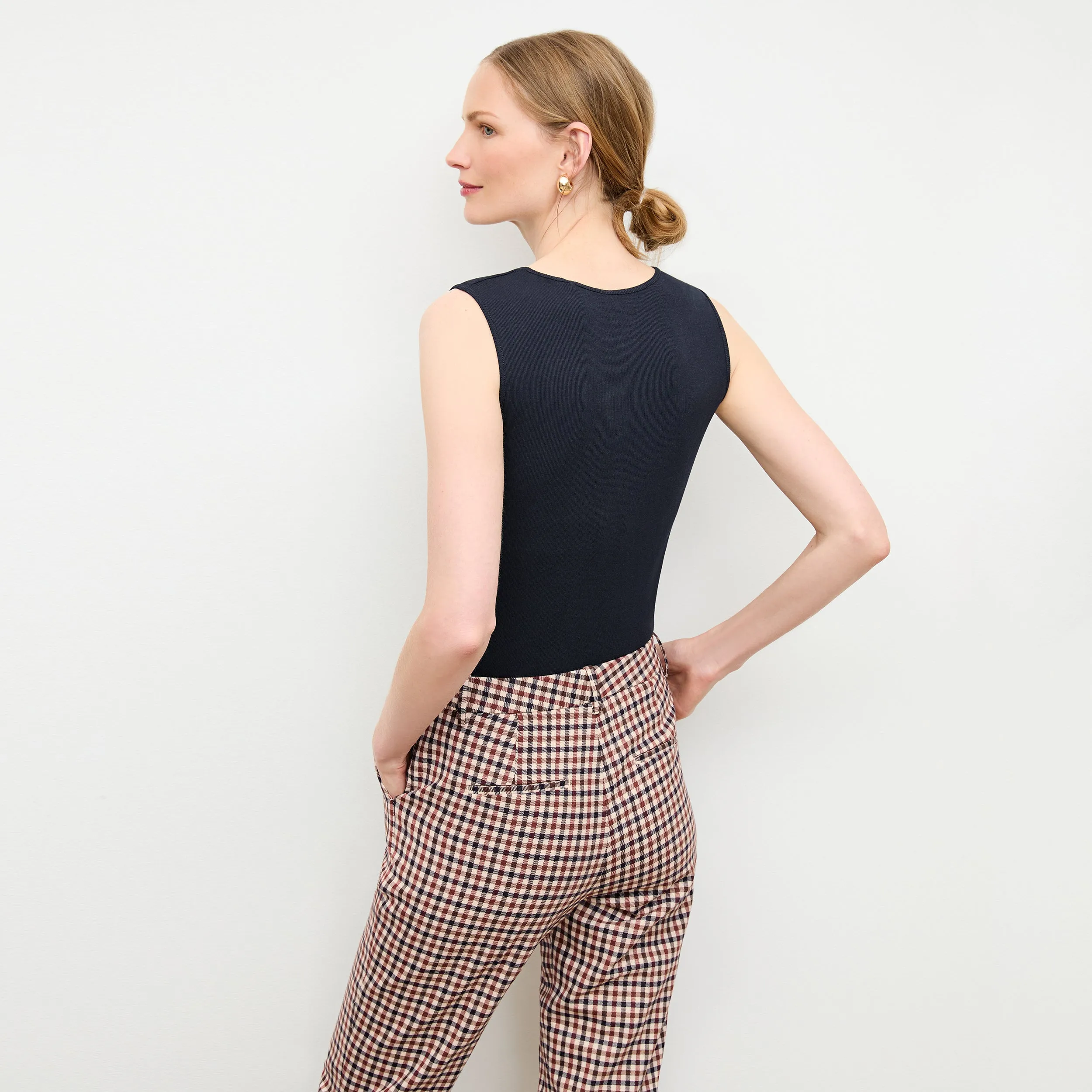 Mejia Pant - Windowpane Sharkskin :: Multi