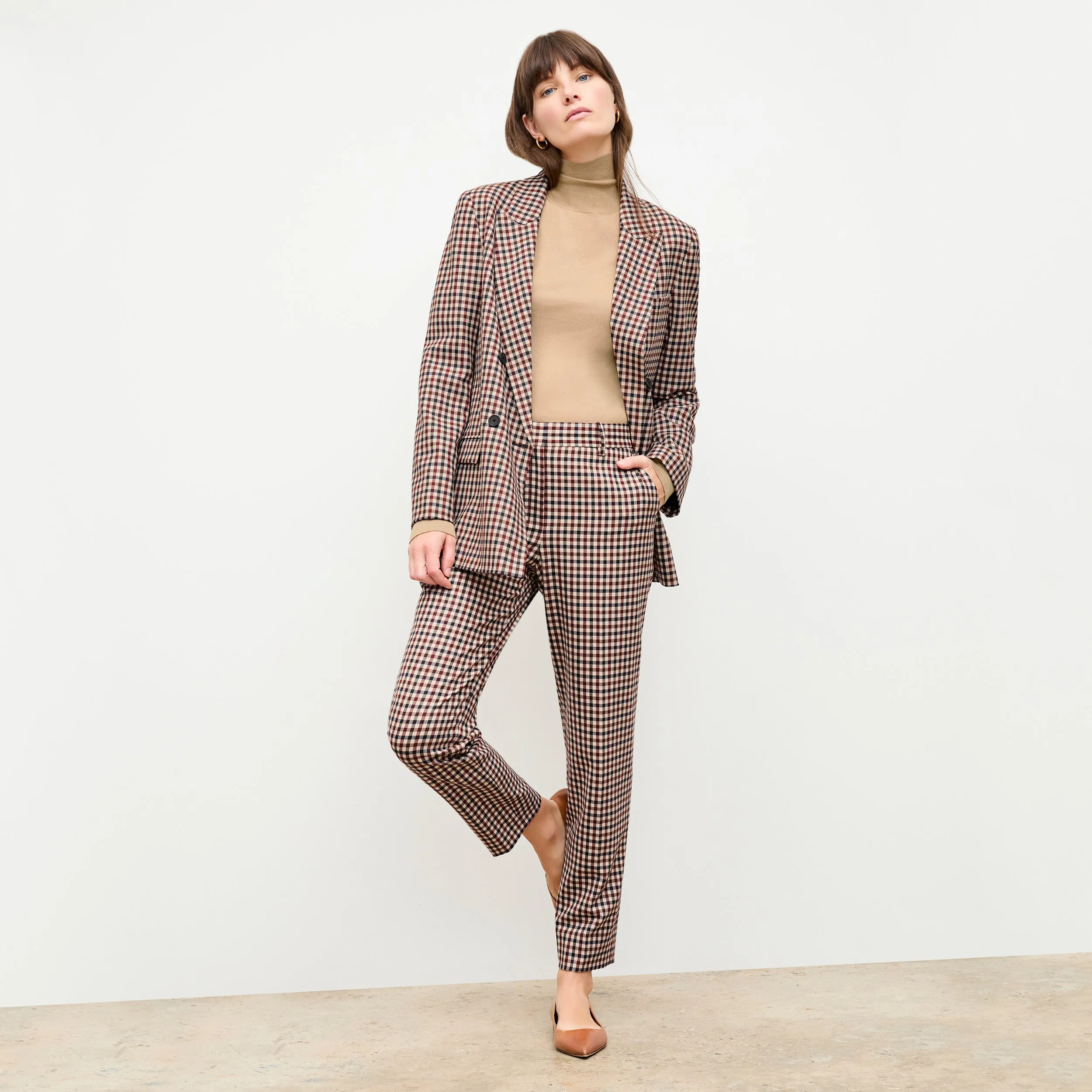 Mejia Pant - Windowpane Sharkskin :: Multi