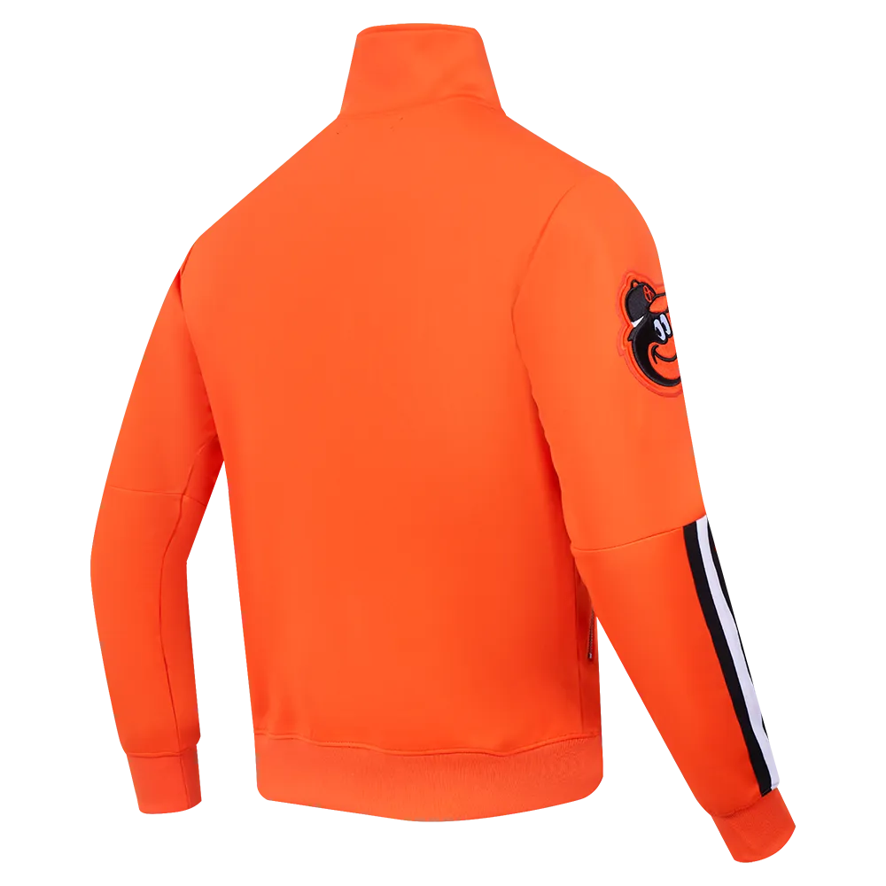 MLB BALTIMORE ORIOLES CLASSIC MEN'S DK TRACK JACKET (ORANGE)