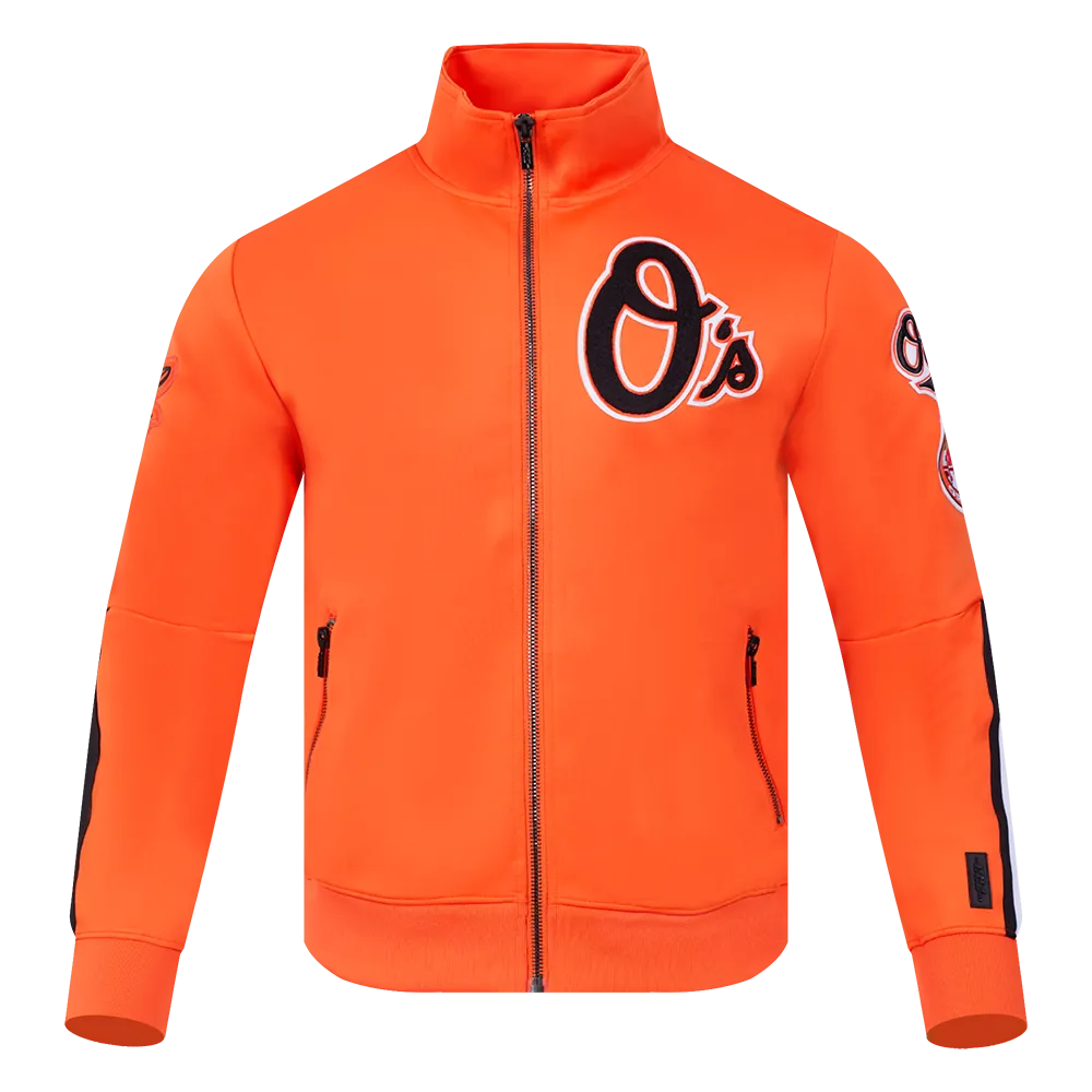 MLB BALTIMORE ORIOLES CLASSIC MEN'S DK TRACK JACKET (ORANGE)