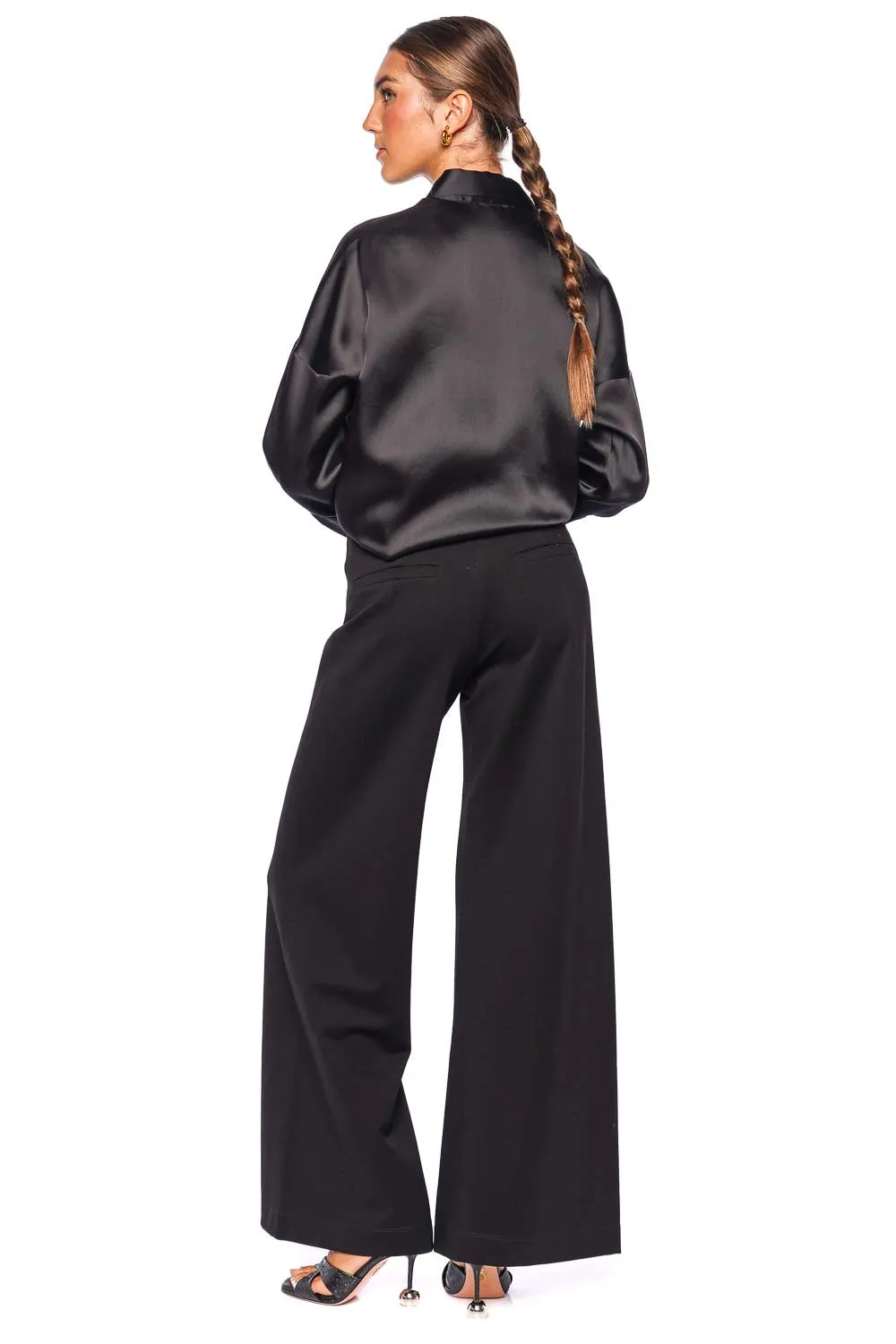 No Olvidas Tie Front Silk Organza Blouse