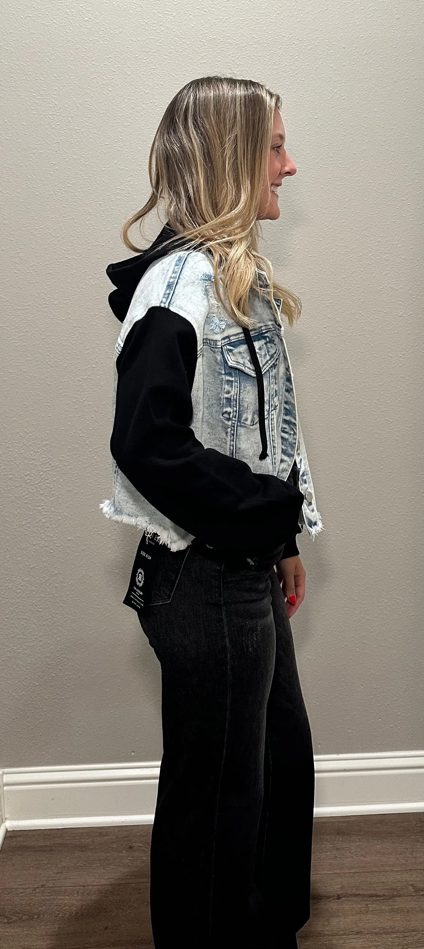 Oversized Denim Jacket w/ Hoodie