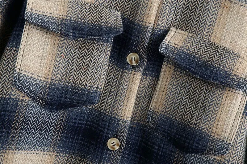 OVERSIZED PLAID COAT