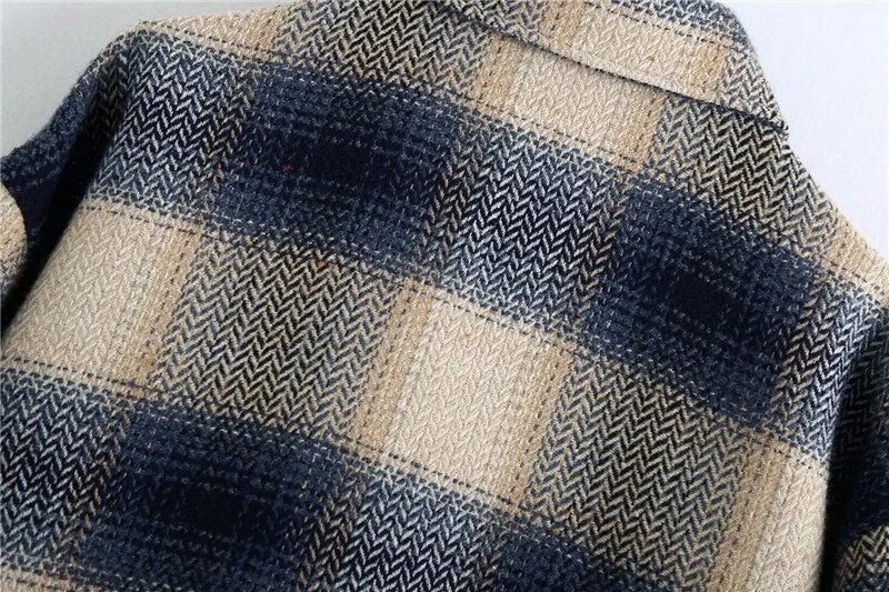 OVERSIZED PLAID COAT