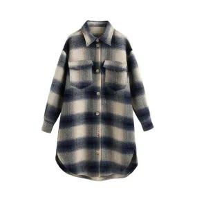 OVERSIZED PLAID COAT