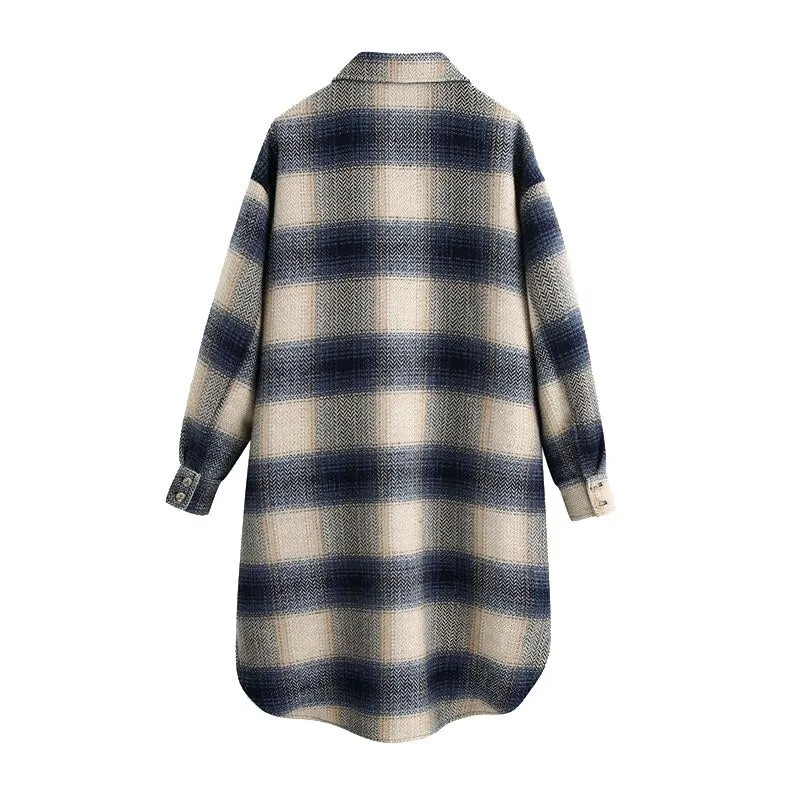 OVERSIZED PLAID COAT