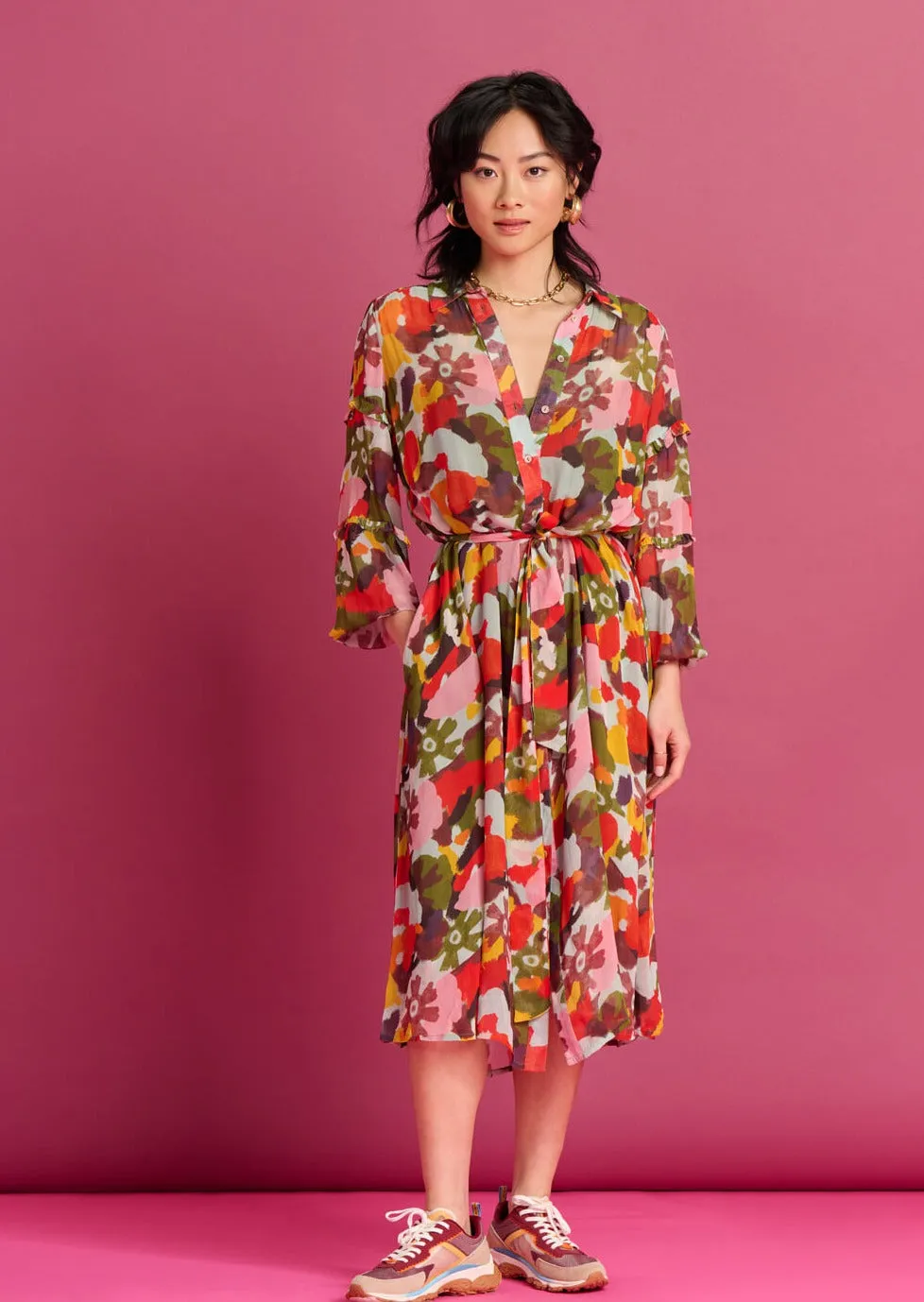 Palette Of Colours Midi Dress