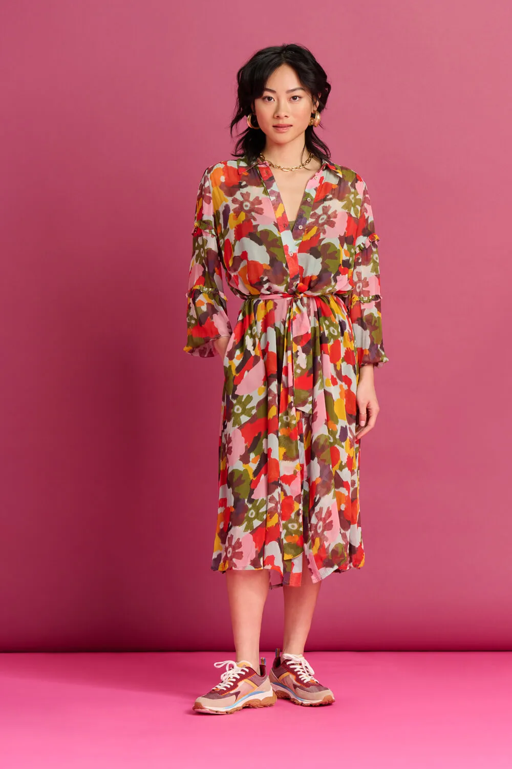 Palette Of Colours Midi Dress