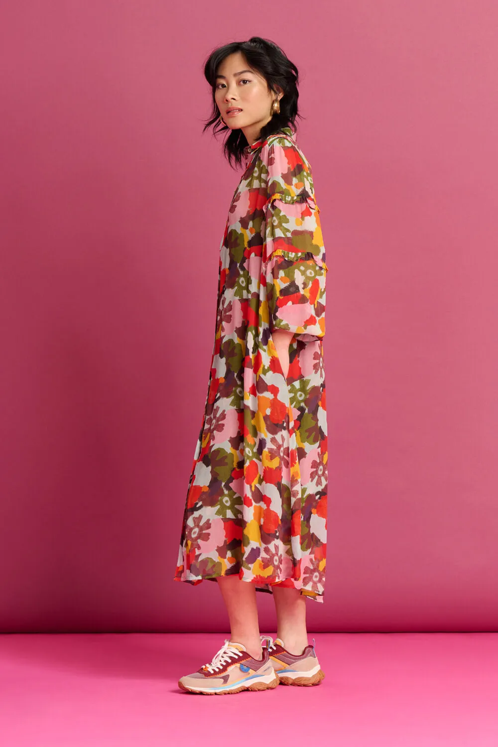 Palette Of Colours Midi Dress