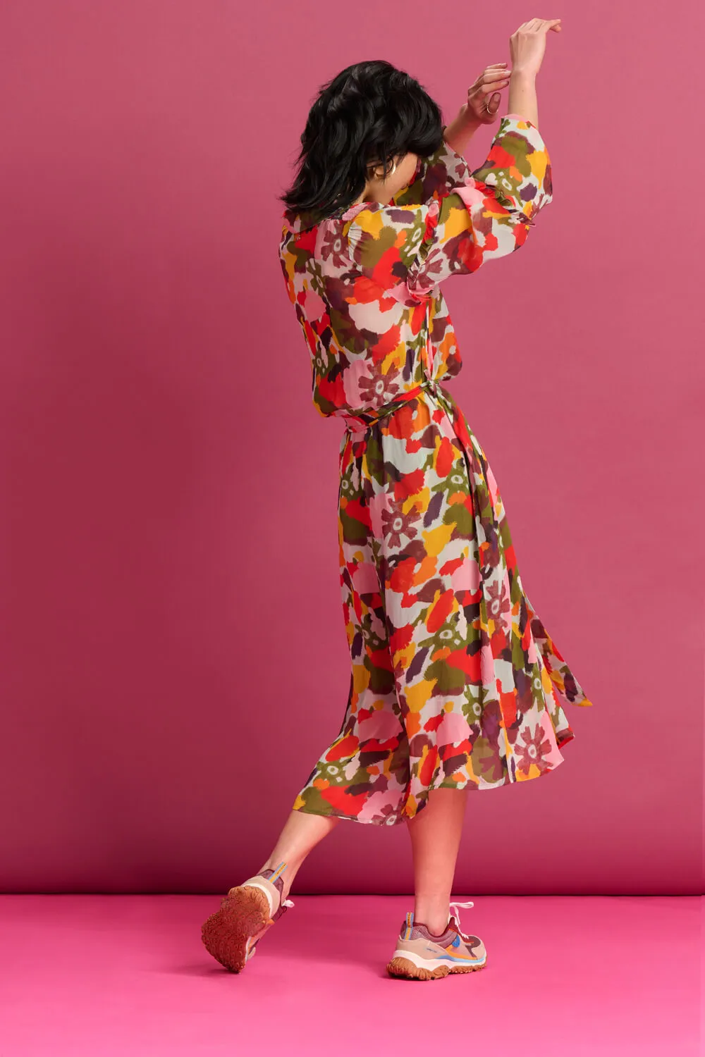 Palette Of Colours Midi Dress