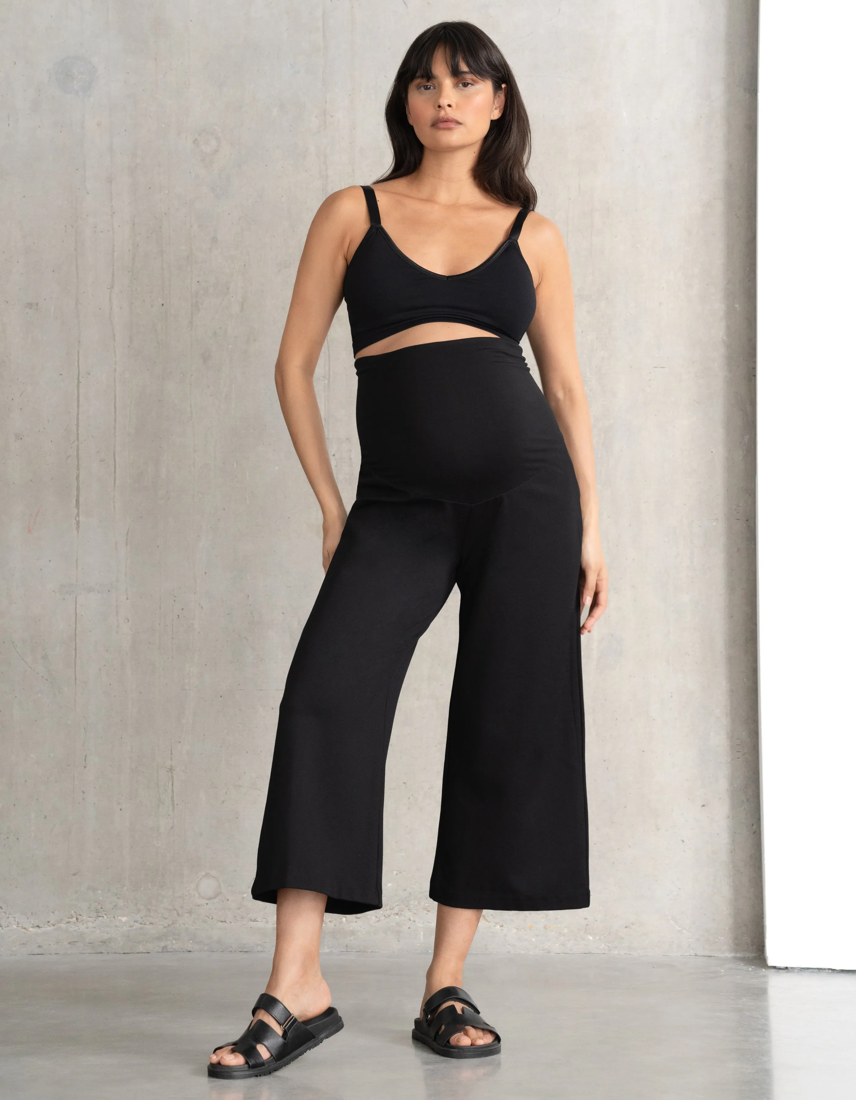 Ponte Roma Over Bump Palazzo Maternity Trousers
