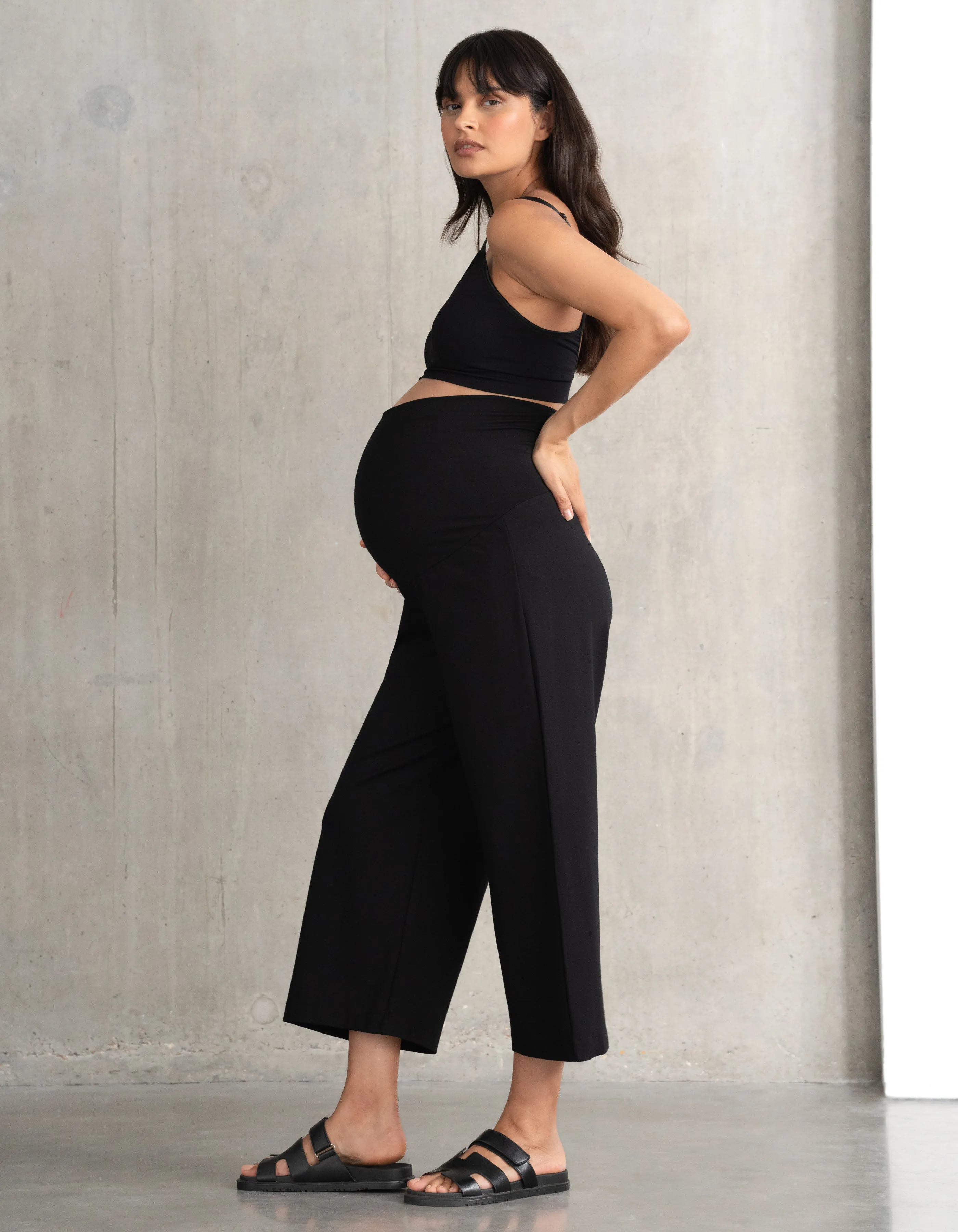 Ponte Roma Over Bump Palazzo Maternity Trousers
