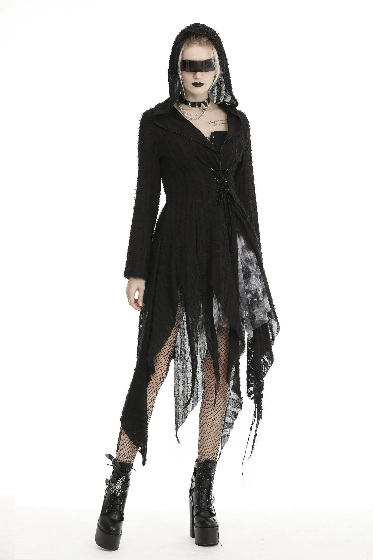 Punk shredded cardigan thin coat JW214